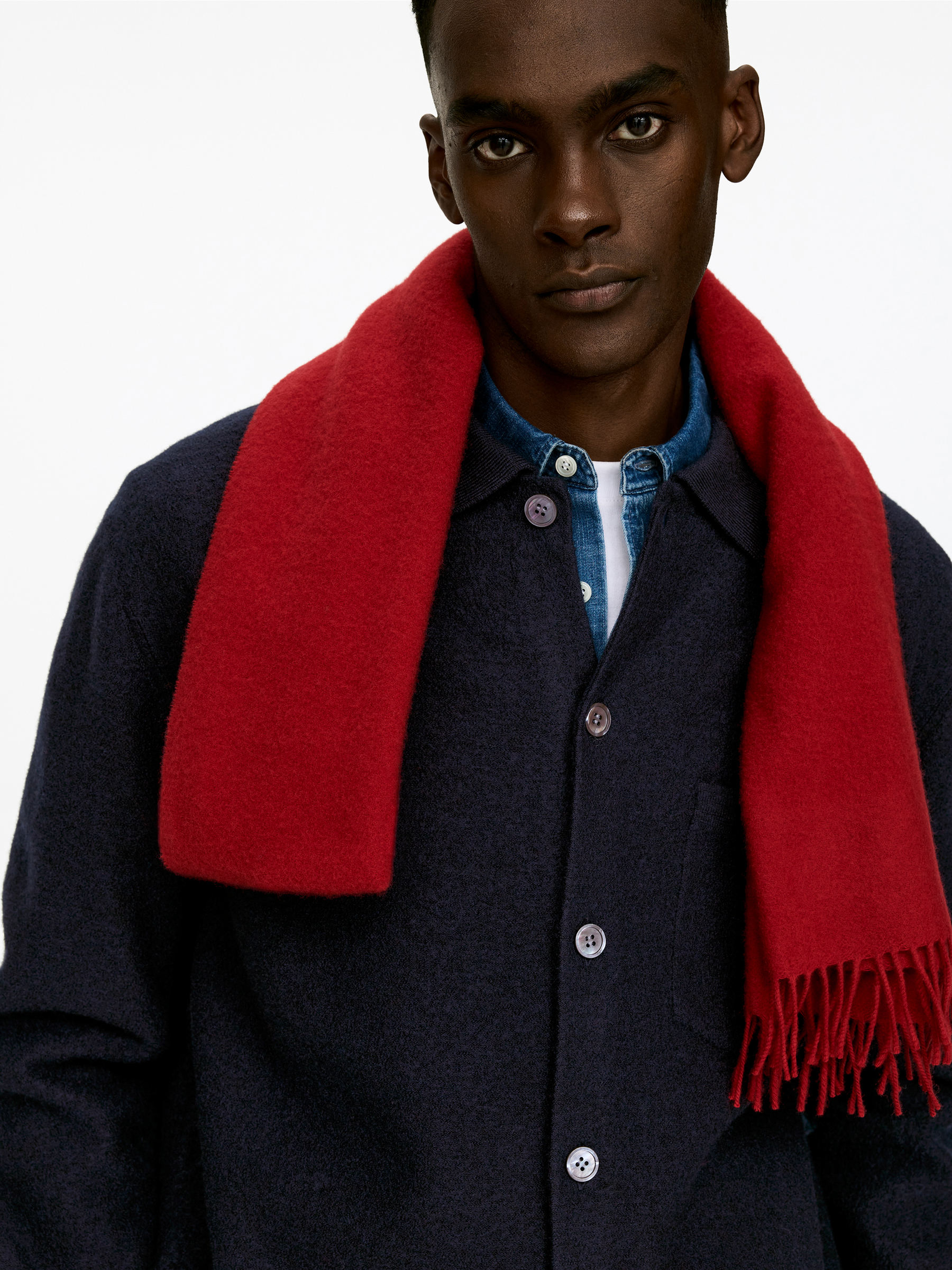 Cardigan en laine bouillie - Bleu foncé - Regular fit - Homme - StillMedia/Lookbook - 5