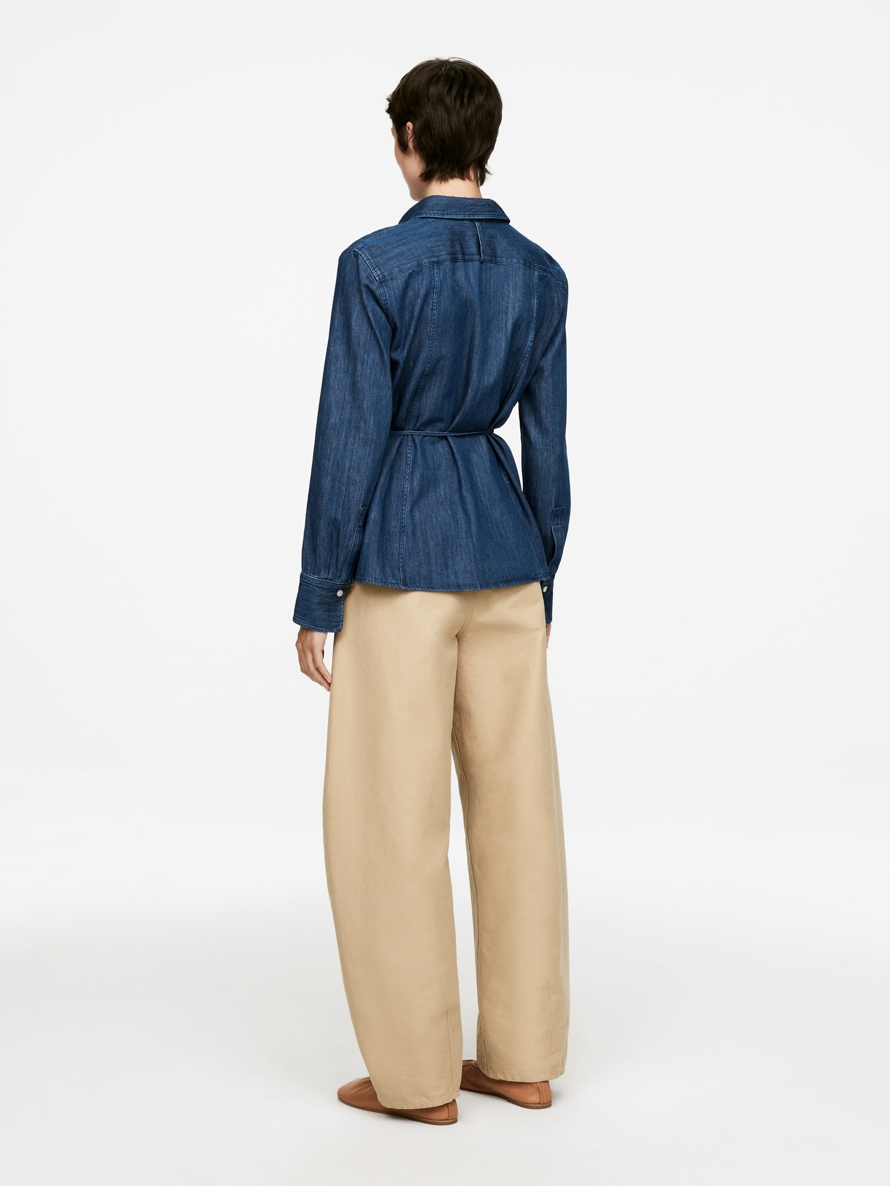 Denim Wrap Shirt - Blue - Regular fit - Women - StillMedia/Lookbook - 4