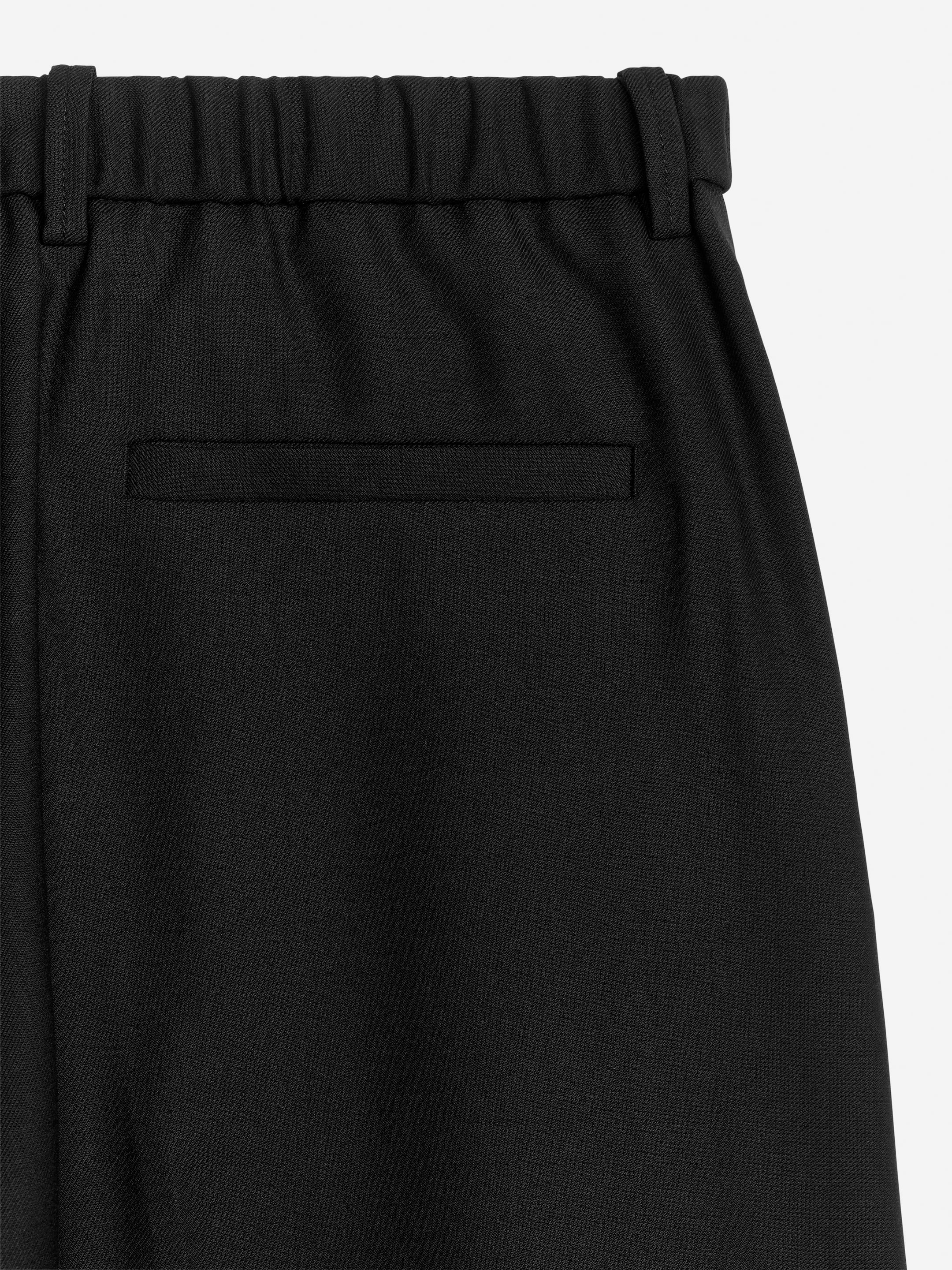 View larger image: Wide Wool-Blend Trousers - Black - Ladies | H&M GB 2