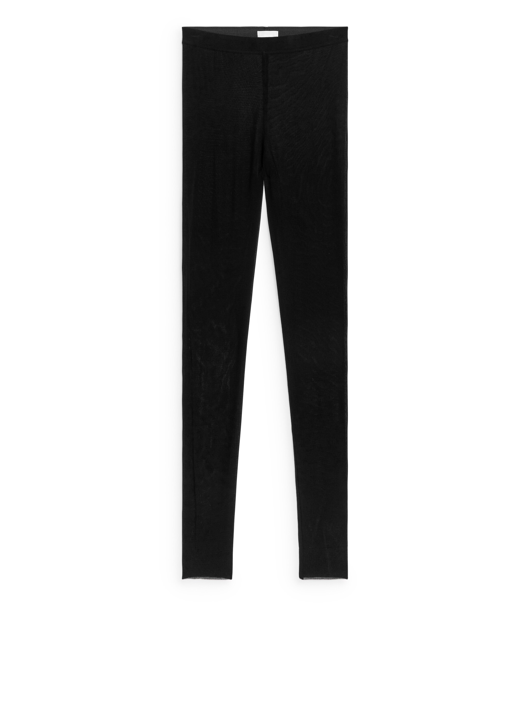 Größeres Bild ansehen: Gerippte Leggings aus Seide - Schwarz - Ladies | H&M DE 1