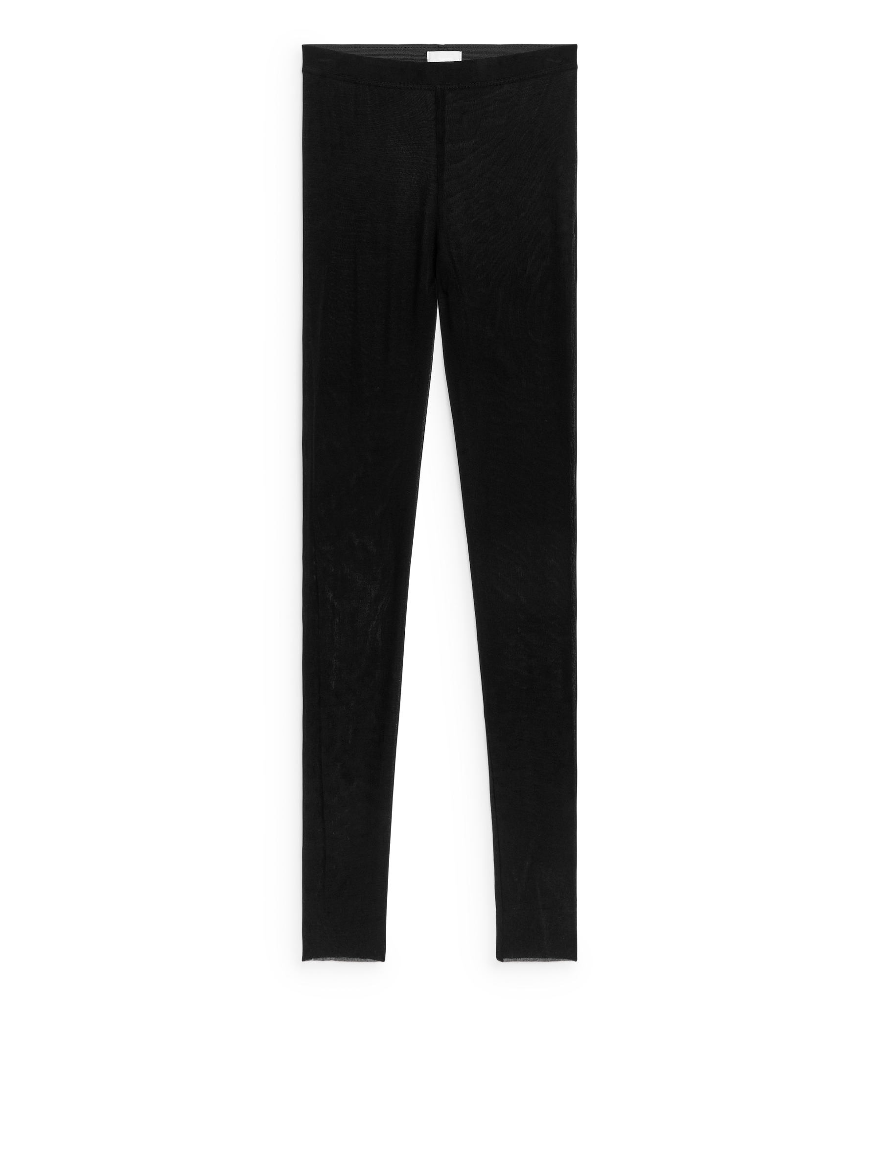 Silk Rib Leggings-#272628-12533