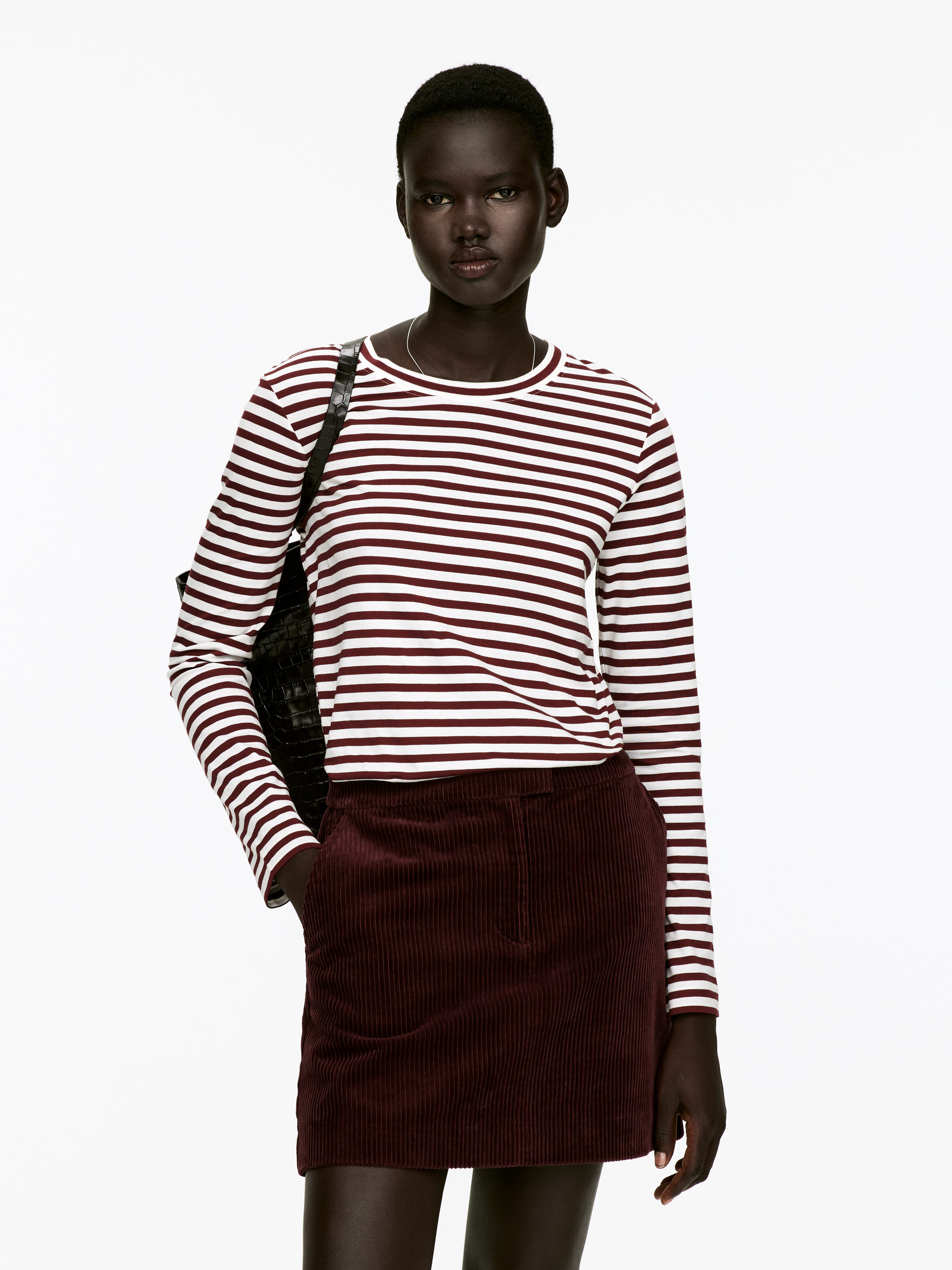 IRIS Signature Long-Sleeve T-Shirt - Off White/Rust - Regular fit - Women - StillMedia/Lookbook - 3