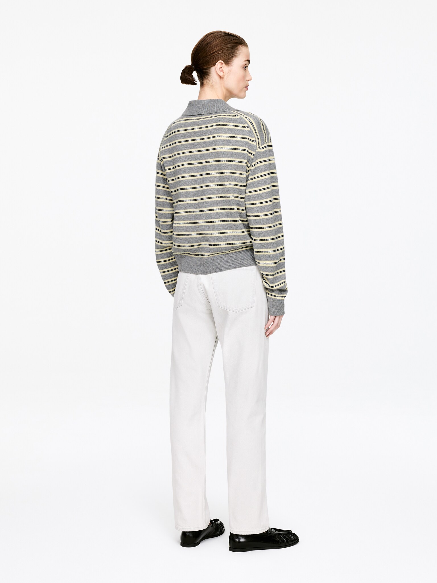 Wool Polo Jumper - Grey/Yellow/Black/Brown/Grey/Pink - 6