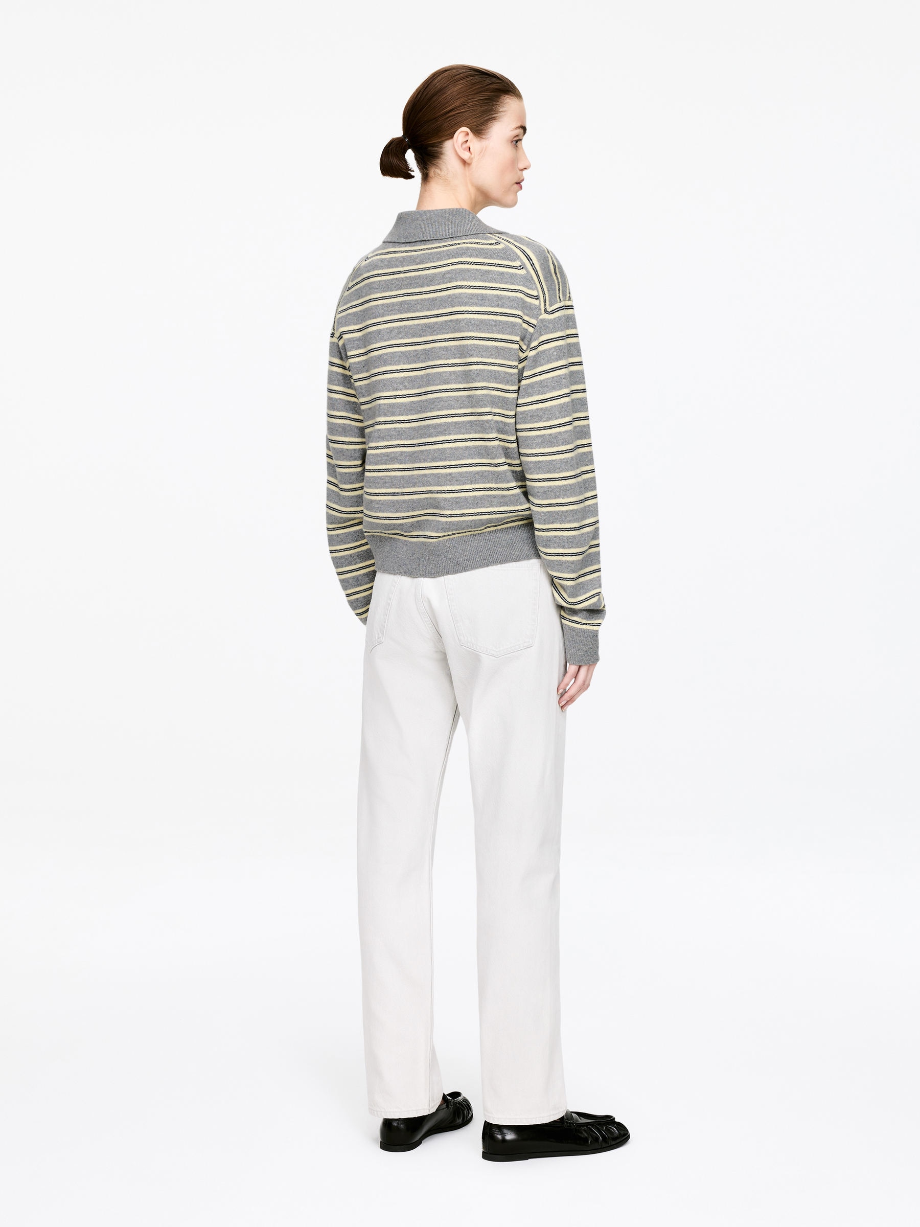 Polopullover aus Wolle - Grau/Gelb/Schwarz - Regular Fit - Women - StillMedia/Lookbook - 6