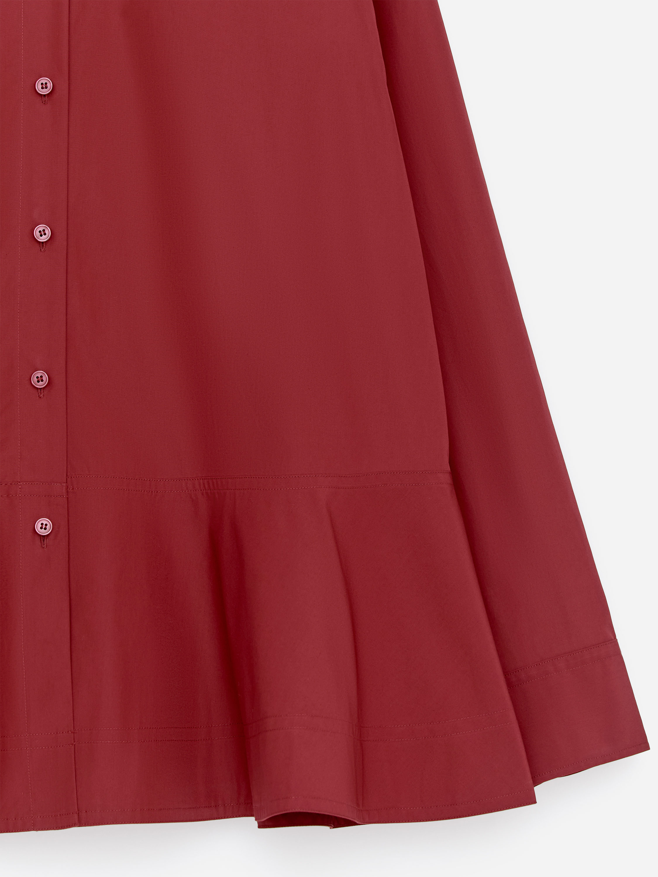 Cotton Peplum Blouse - Dark Red - Regular fit - Women - StillMedia/DescriptiveDetail - 3