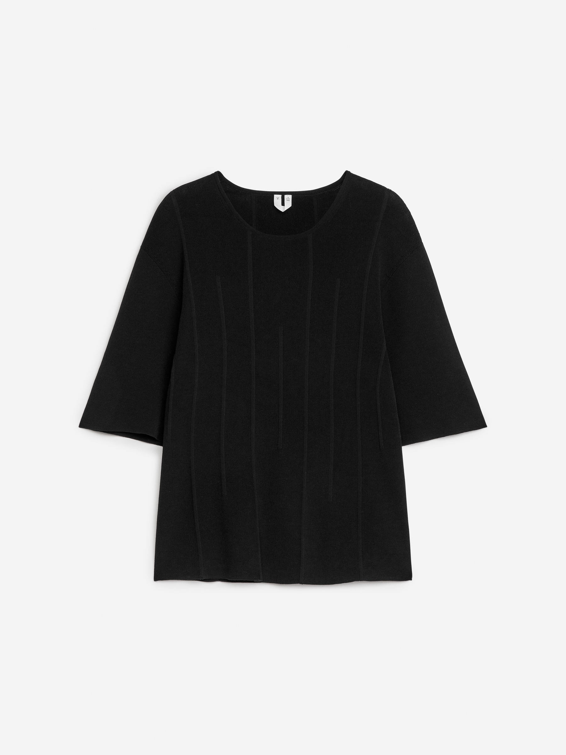 Haut en maille côtelée-Noir-11654