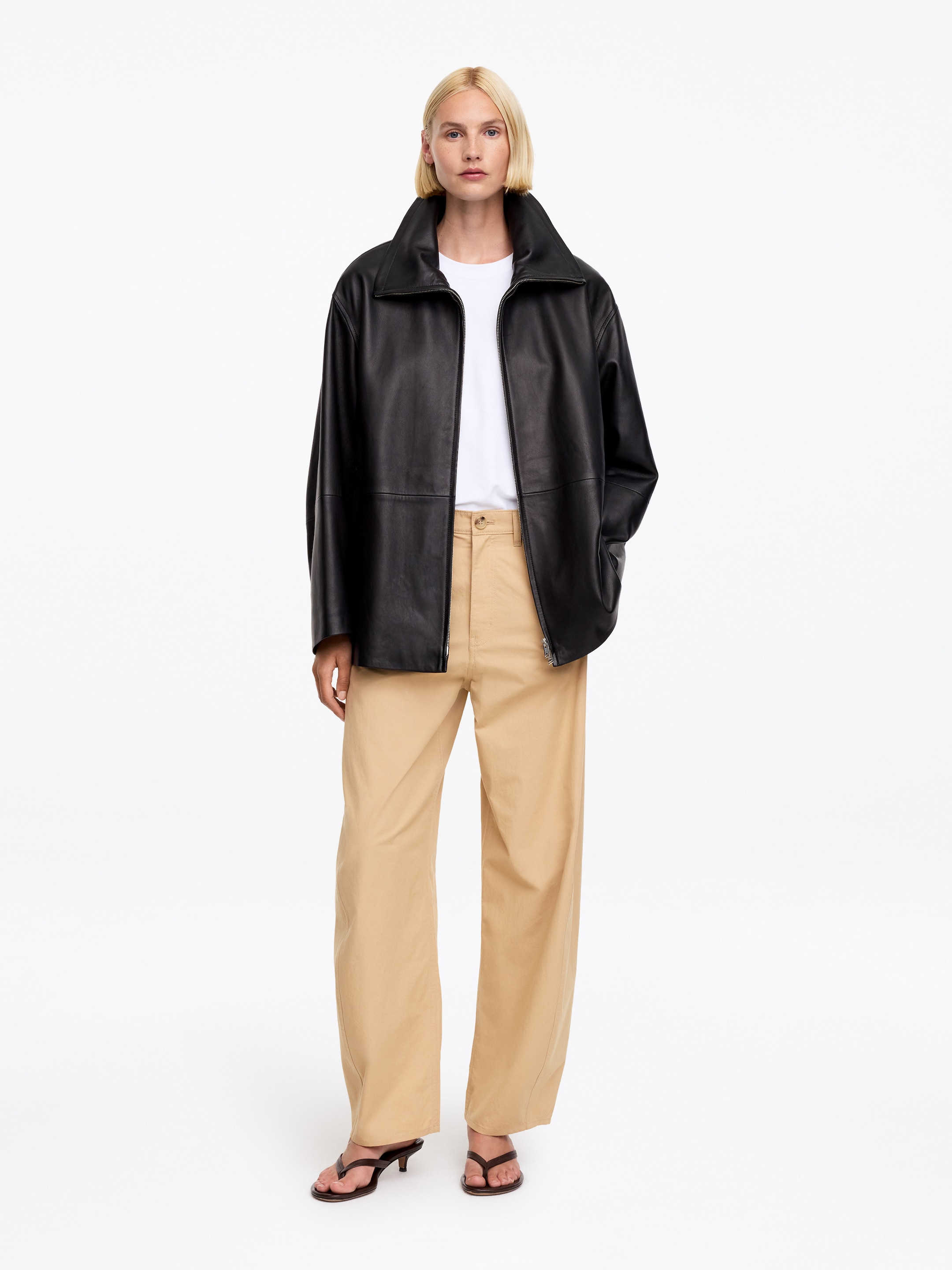 Pantalon jambes barrel - Beige - Loose fit - Femme - StillMedia/Lookbook - 6