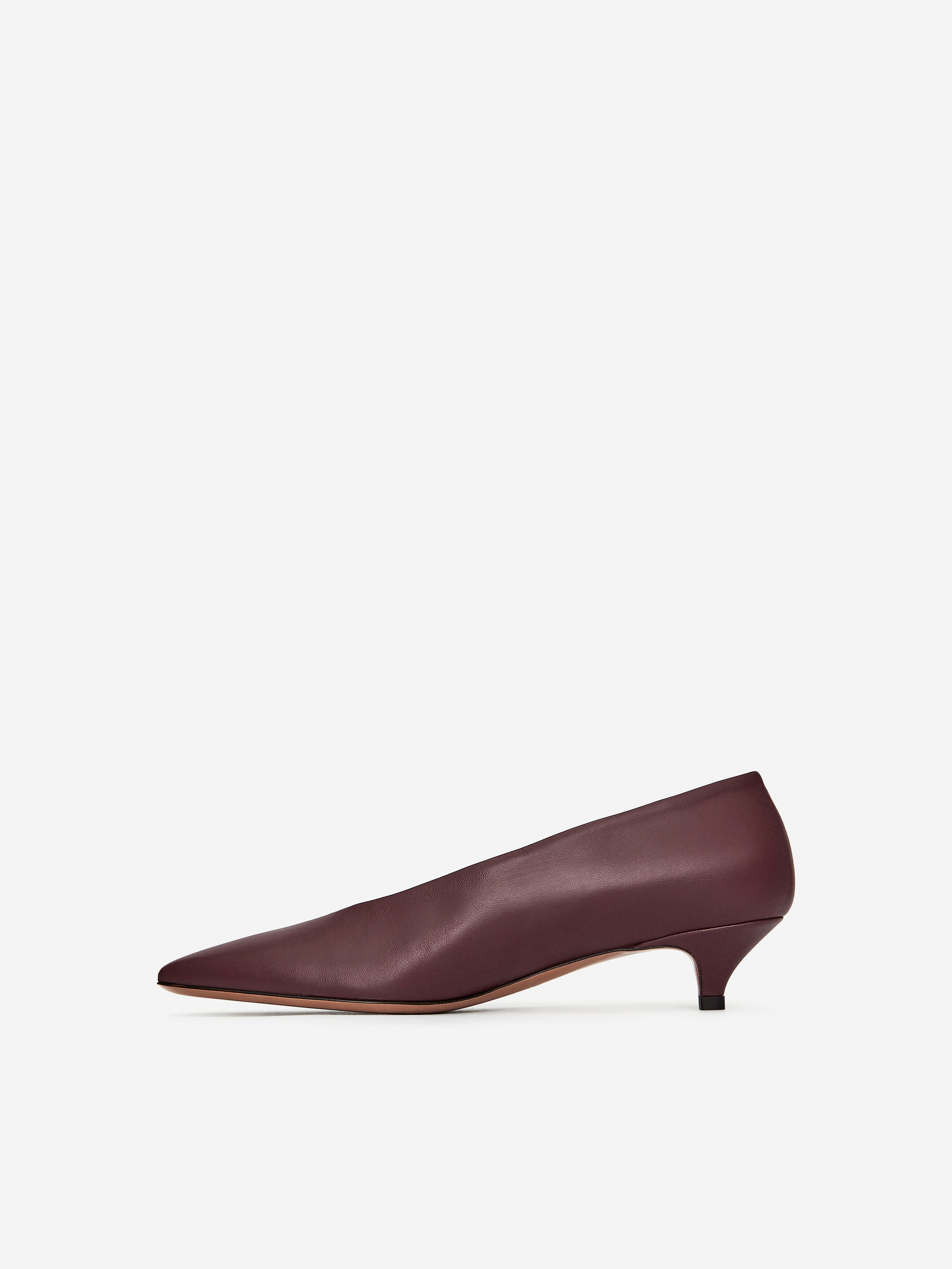Vezi imaginea mai mare: Pantofi din piele - Burgundy - FEMEI | H&M RO 4