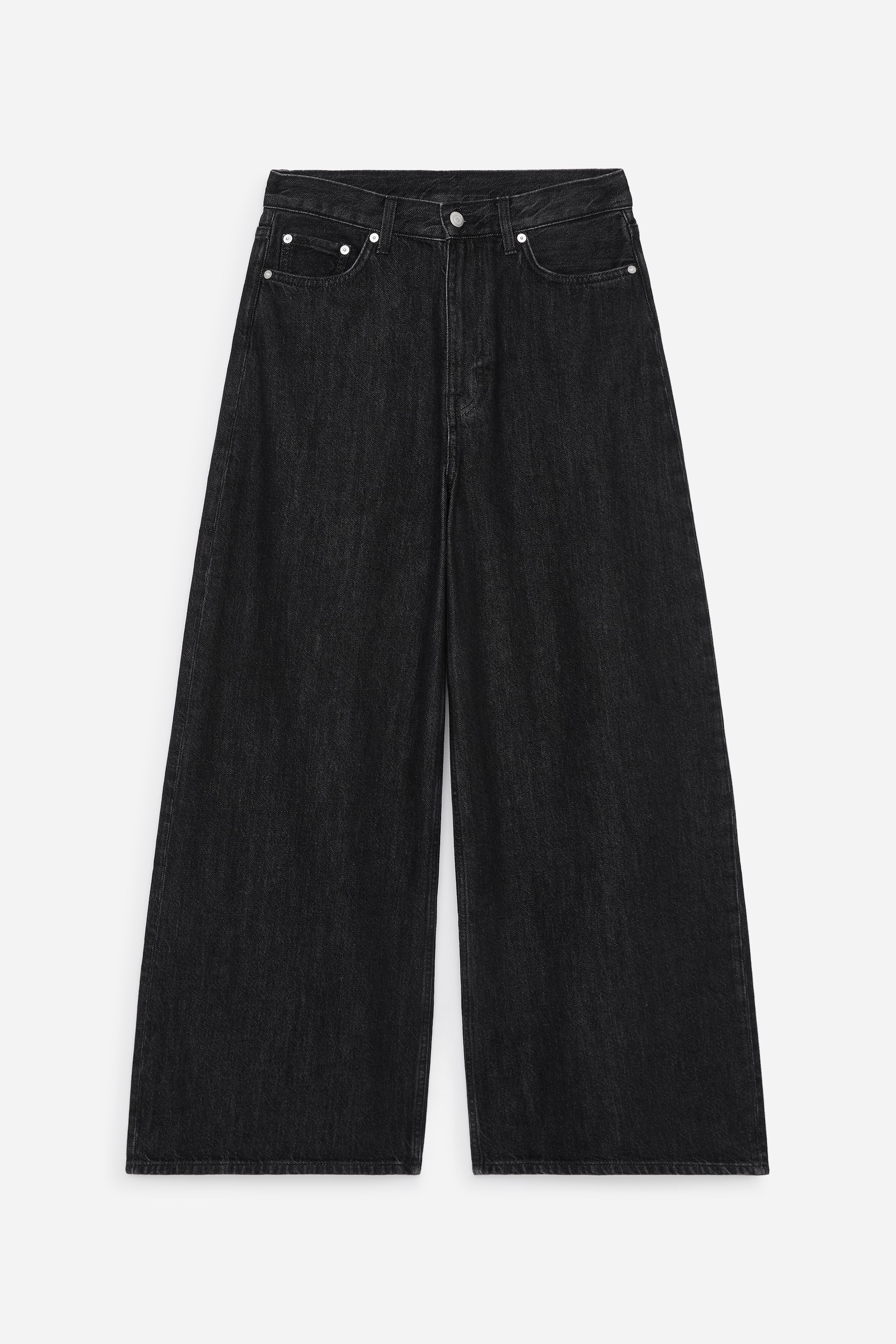 Grotere afbeelding bekijken: CEDAR oversized jeans met wijde pijpen - Zwart | H&M BE 1