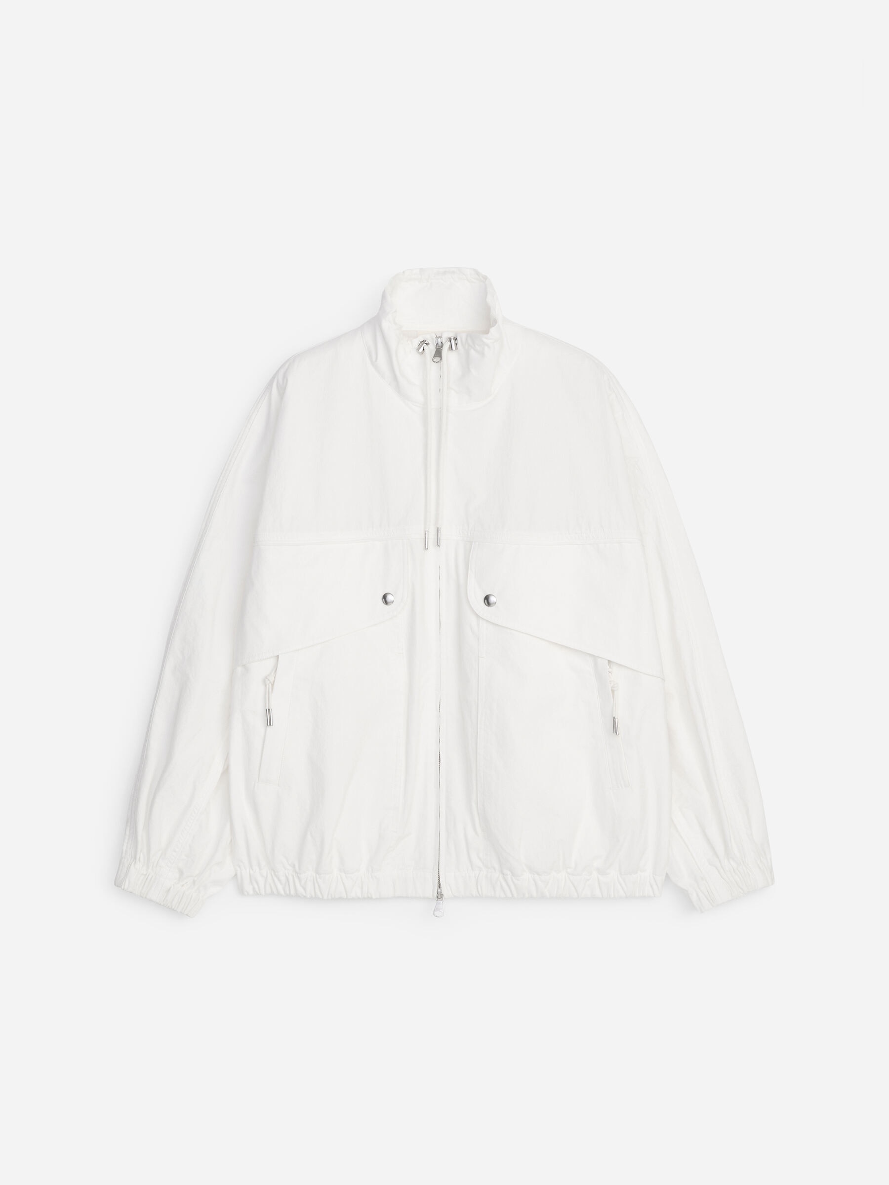 Utility Drawstring Jacket - White - Loose fit - Women - StillMedia/DescriptiveStillLife - 1