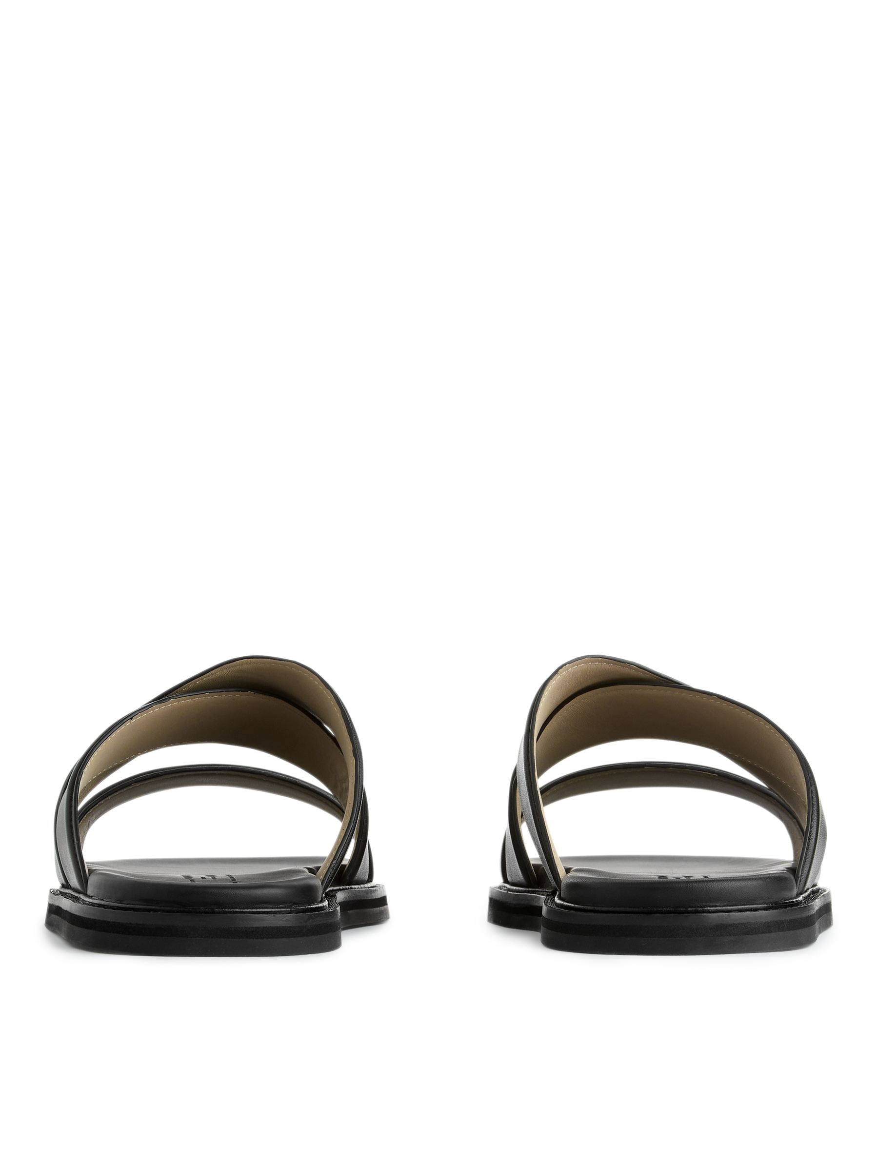 Leather Slide Sandals - Black - Men - StillMedia/DescriptiveStillLife - 3