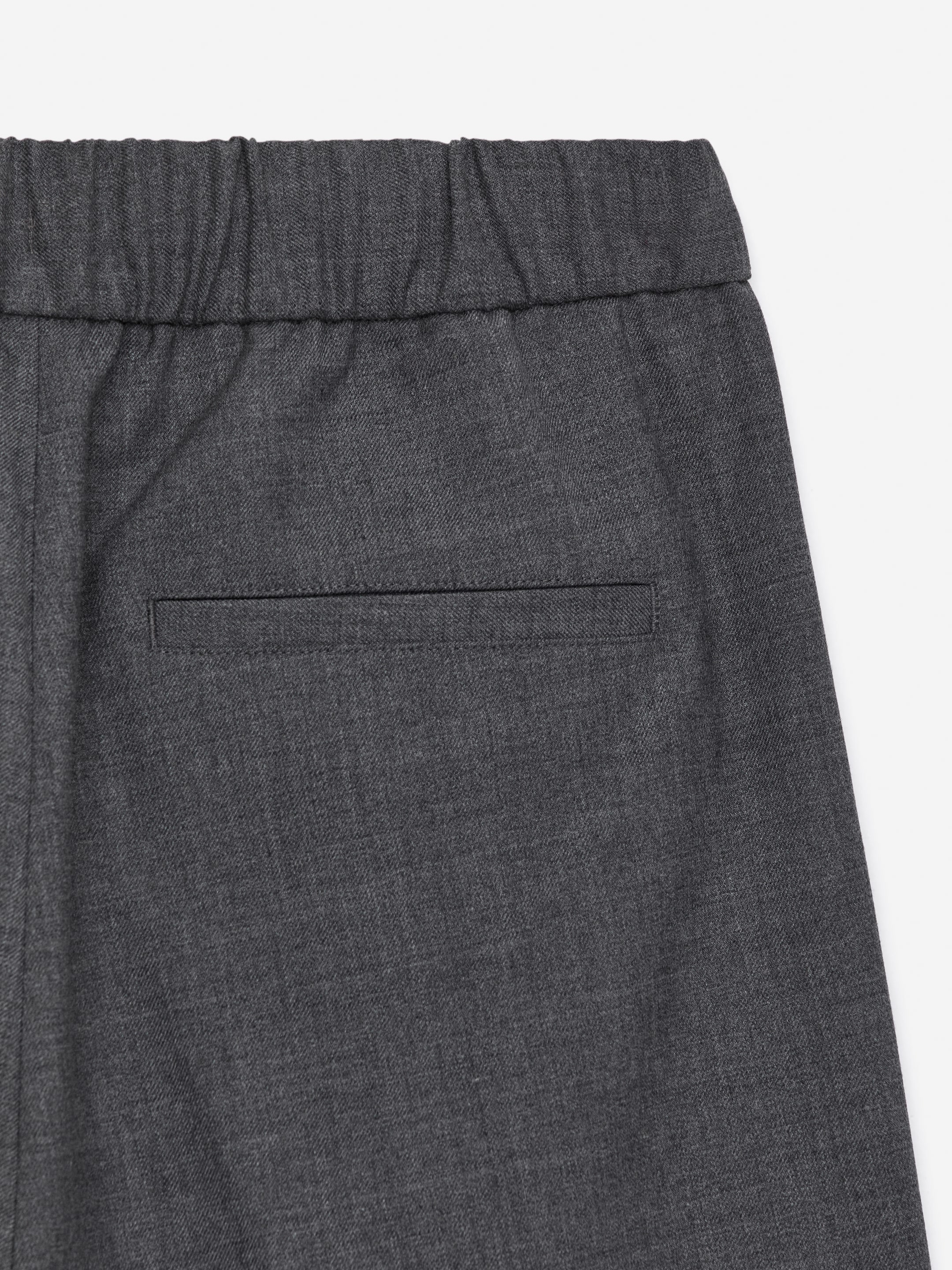 Elastic Waist Tailored Trousers - Dark Grey - Relaxed fit - Women - StillMedia/DescriptiveDetail - 1