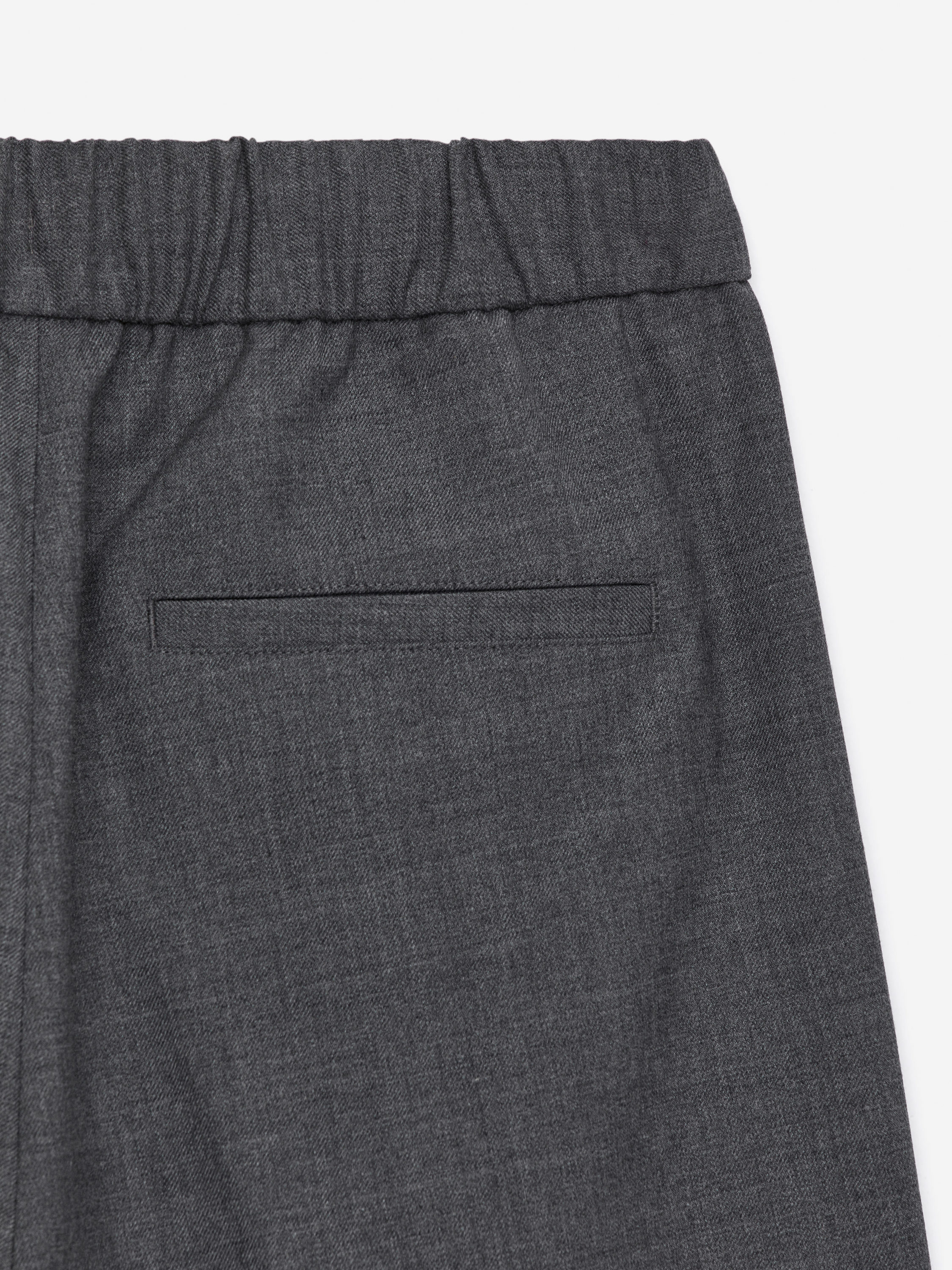 Elastic Waist Tailored Trousers - Dark Grey - Relaxed fit - Women - StillMedia/DescriptiveDetail - 1