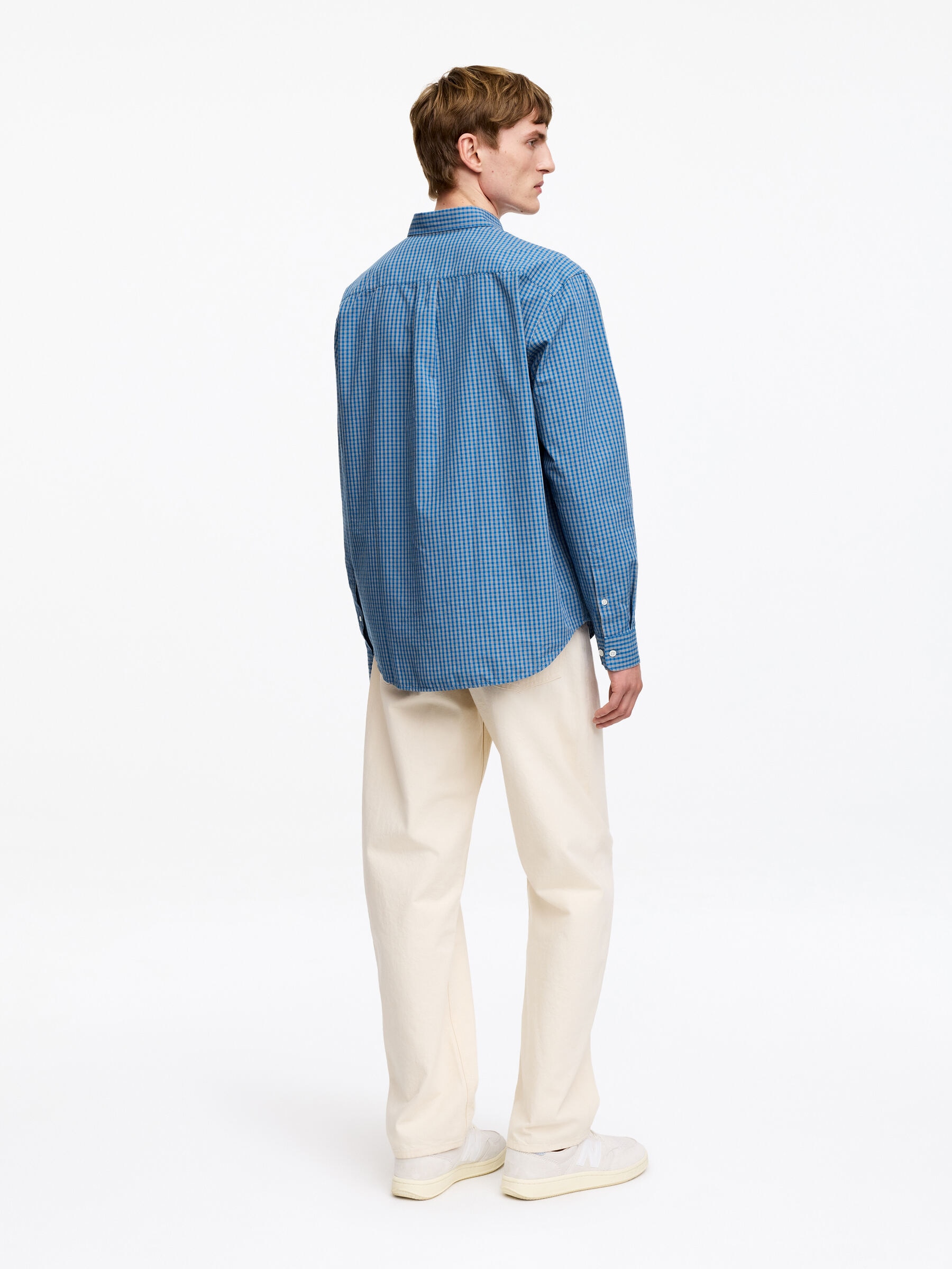 Lockeres Baumwollhemd - Blau/Karos - Regular Fit - men - StillMedia/Lookbook - 5