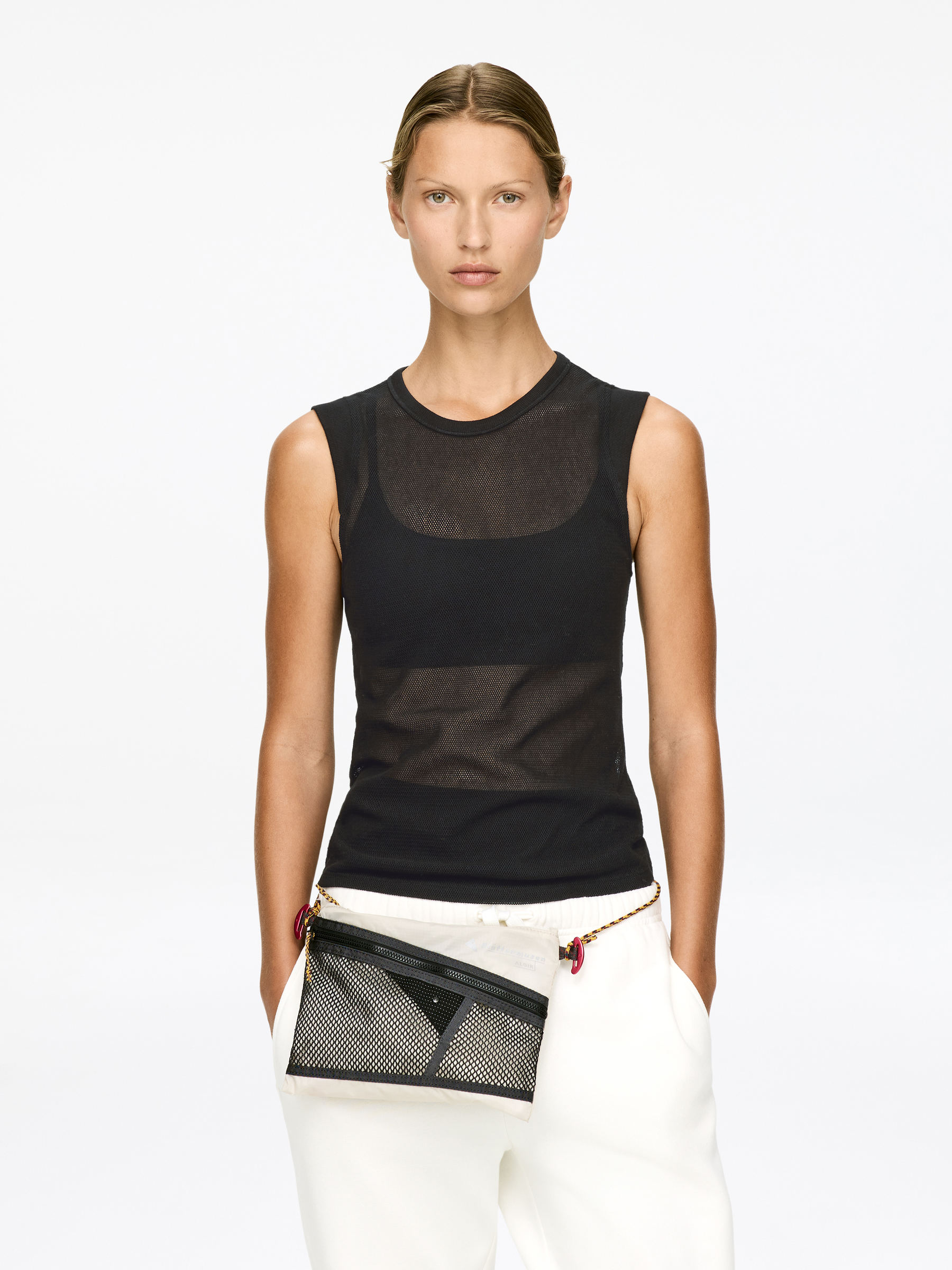 Mesh Tank Top-#272627-17436