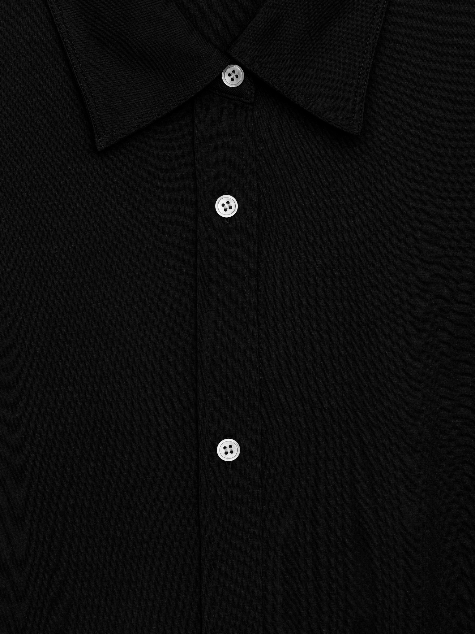 Maxi Shirt Dress - Black - 5