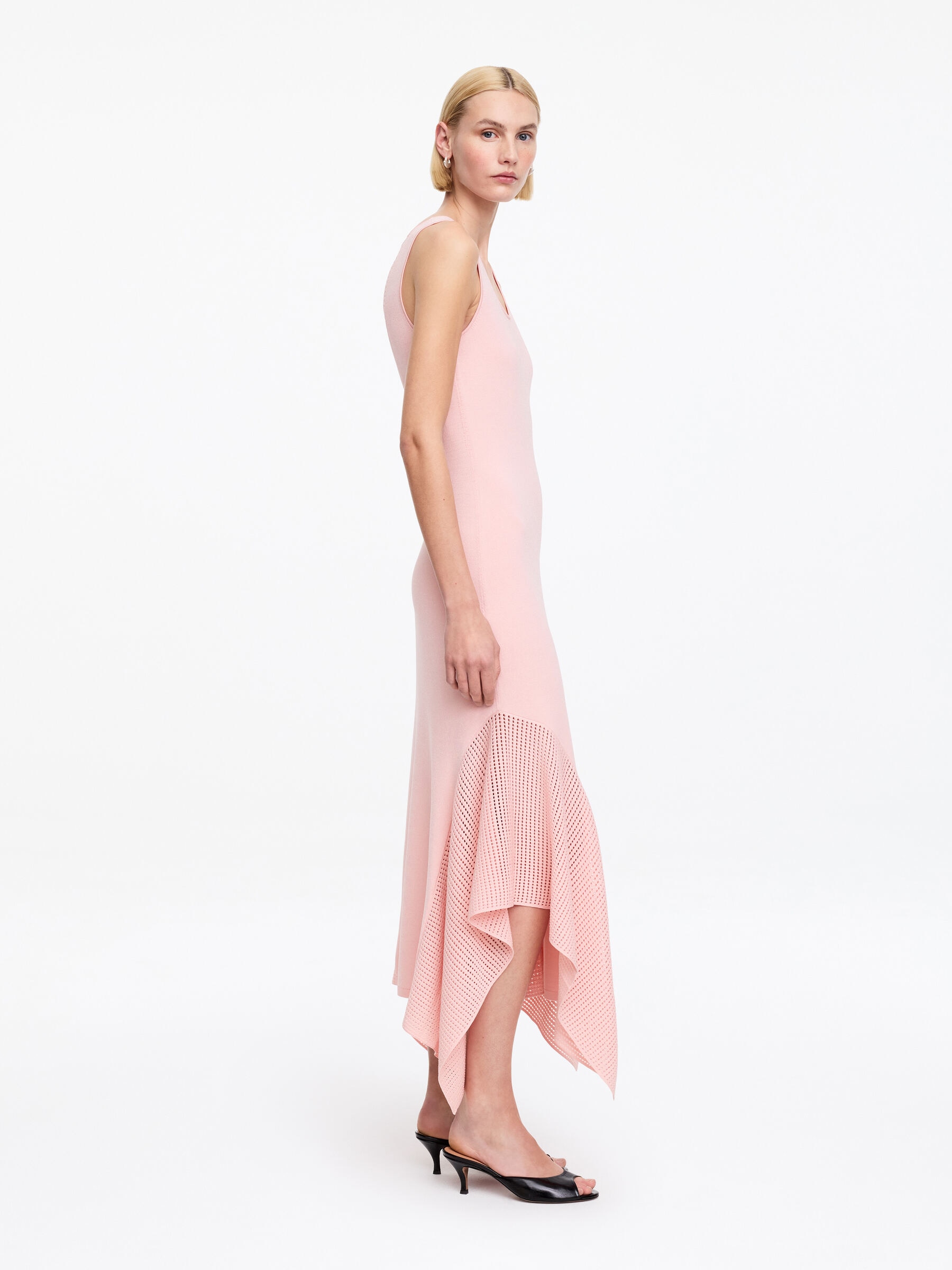 Draped Knit Dress - Pink - Slim fit - Women - StillMedia/Lookbook - 6