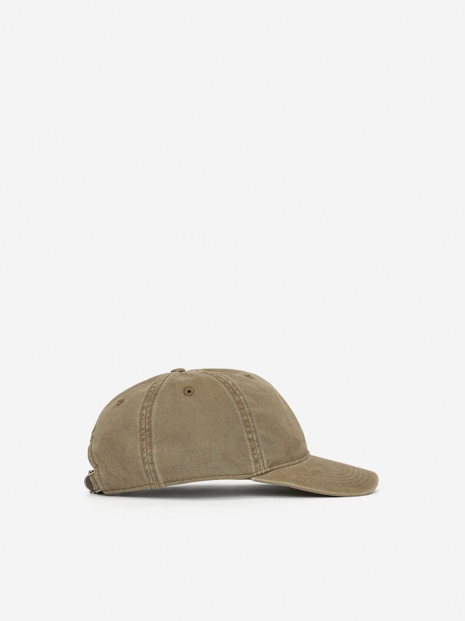 Cappellino in cotone lavato - Talpa/Grigio