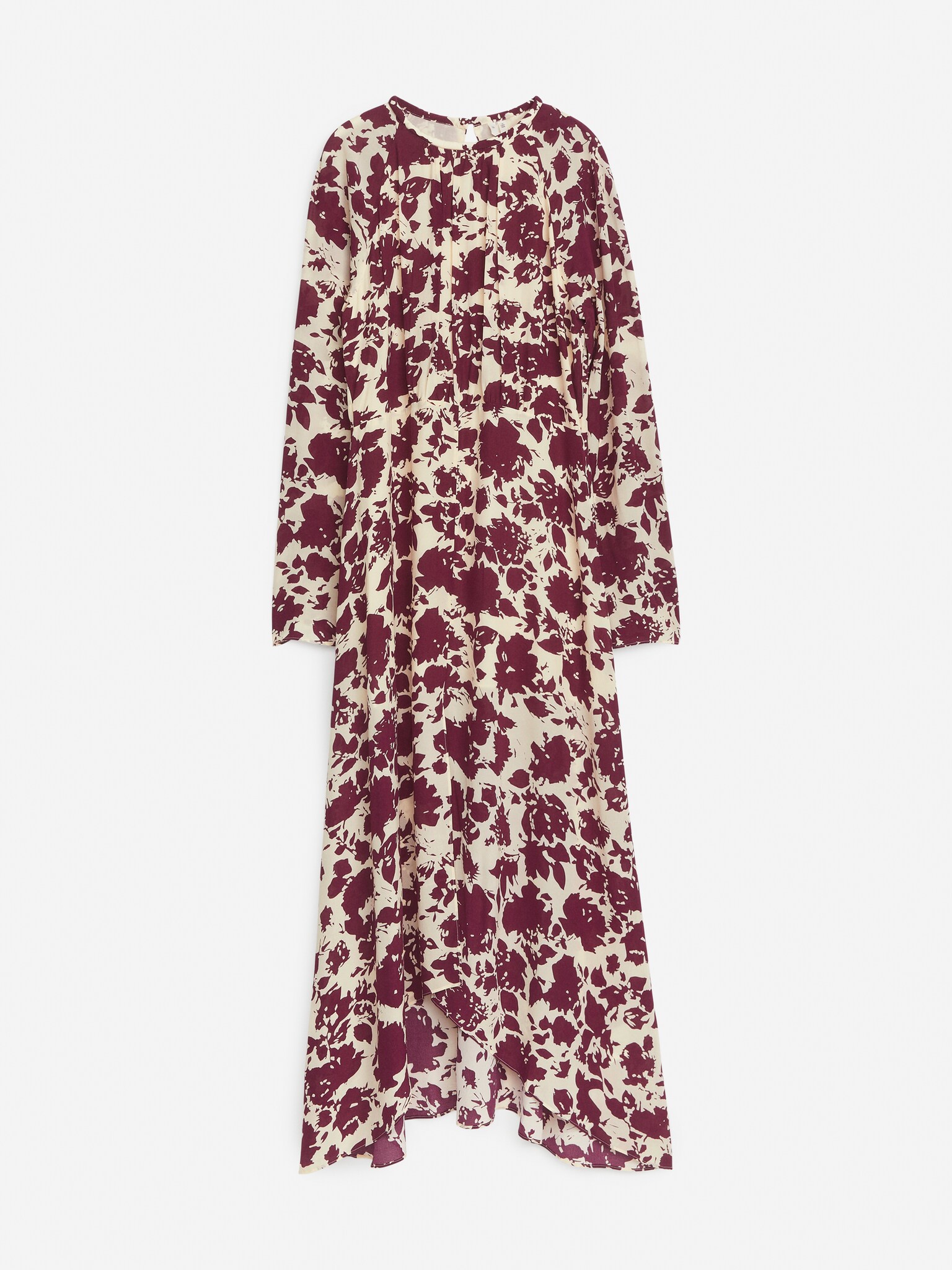 Maxikjole - Off white/burgunder
