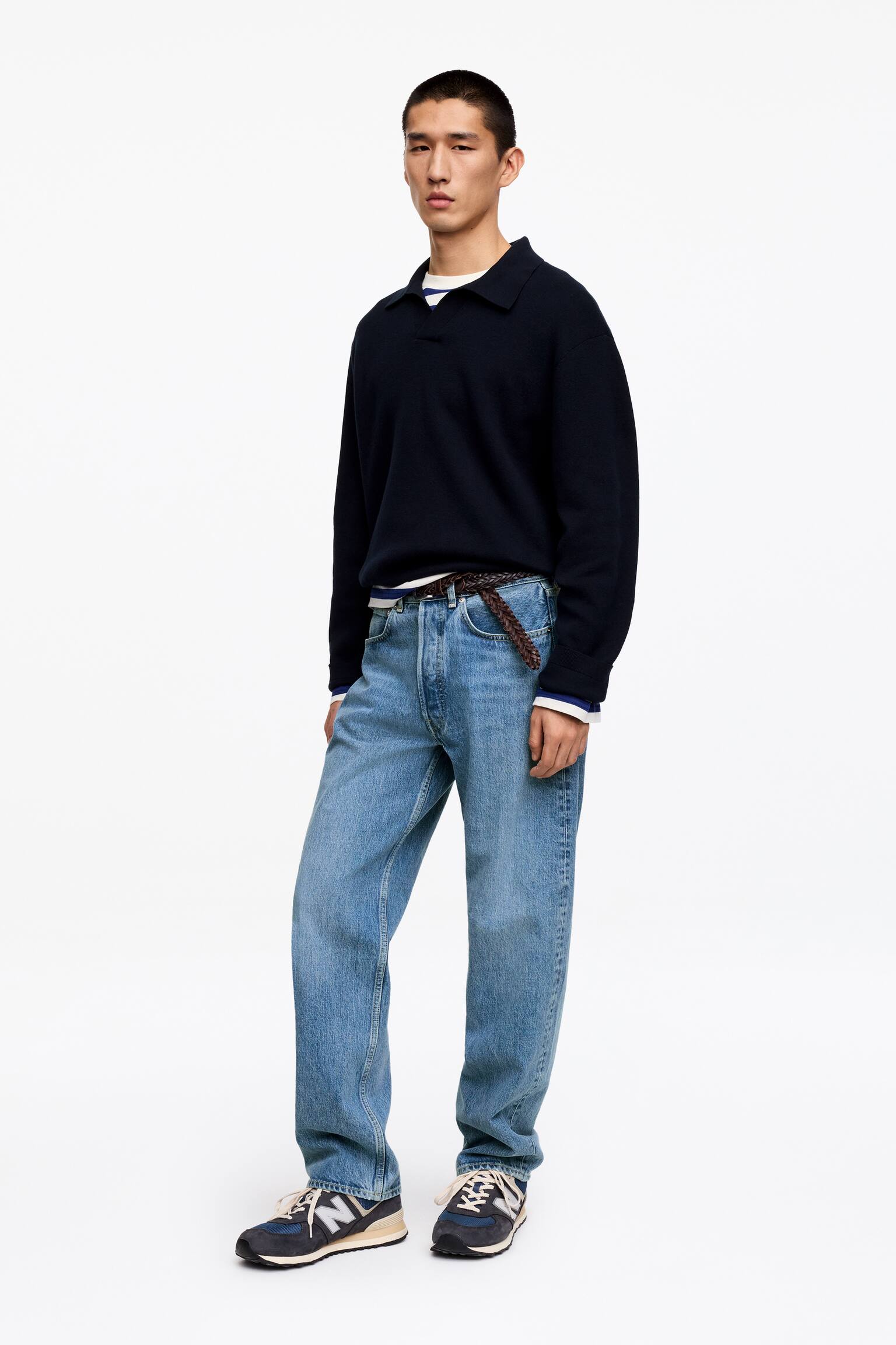 CREEK barrel jeans met ruimvallende pasvorm - Middenblauw/Donkerblauw - 5