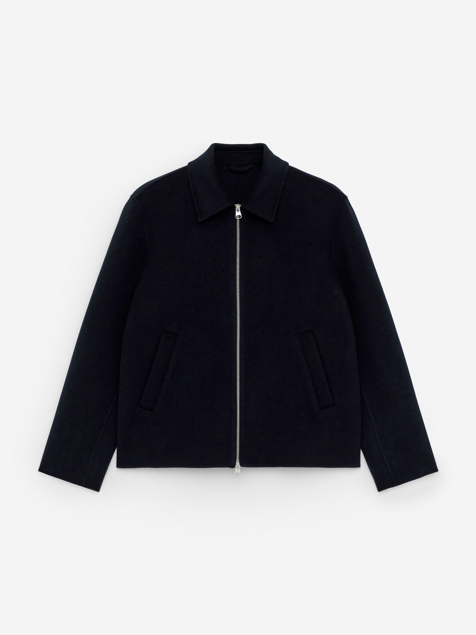 Giacca in tessuto doppiato di misto lana - Blu scuro