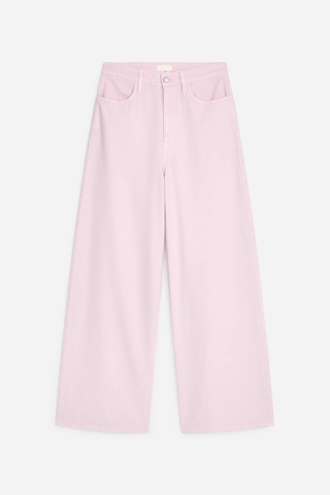 Pantaloni Largi - Roz/Mole Închis/Negru - 1
