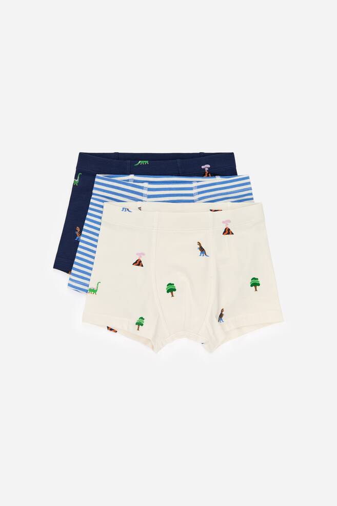 Jersey Trunks - Blue/White/Blue/Dinosaurs/Red/White/Green/Blue/White - 1
