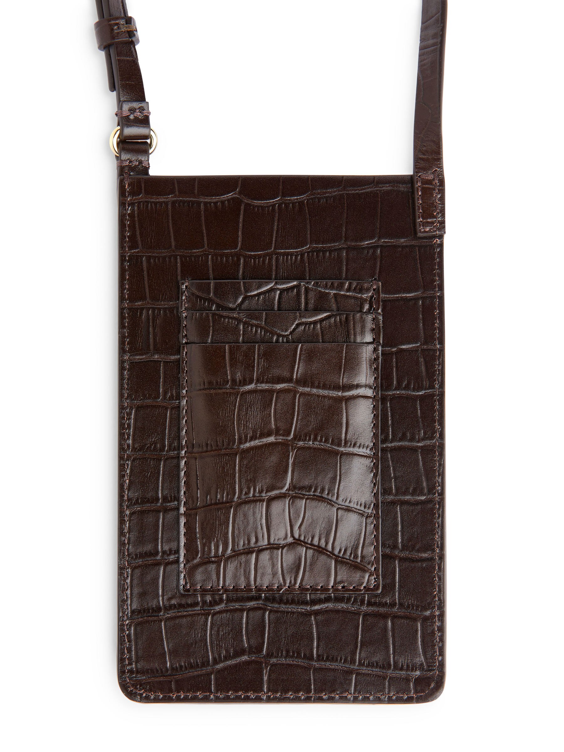 Mobilfodral i läder - Mörkbrun/krokodilmönster - Women - StillMedia/DescriptiveDetail - 9