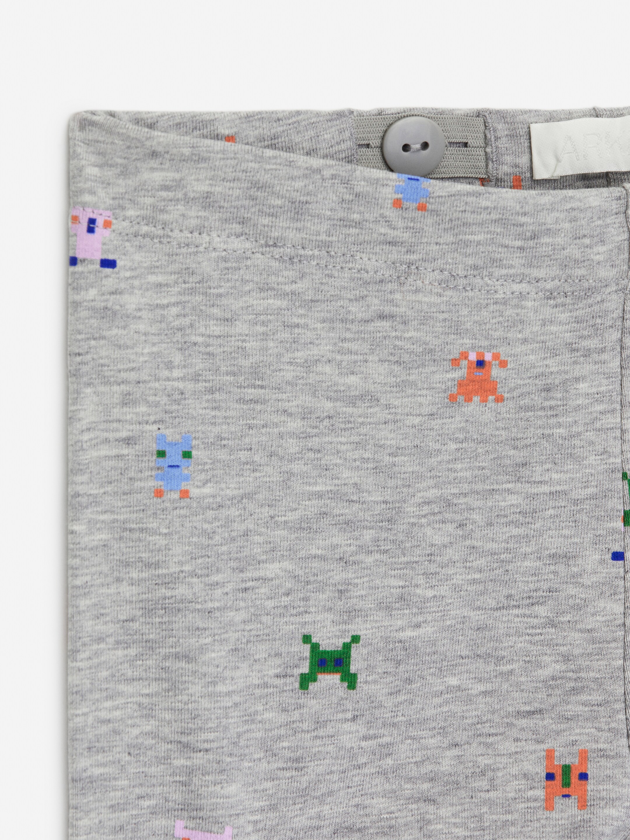 Größeres Bild anzeigen: Bedruckte Jersey-Leggings - Graumeliert - Kids | H&M AT 3