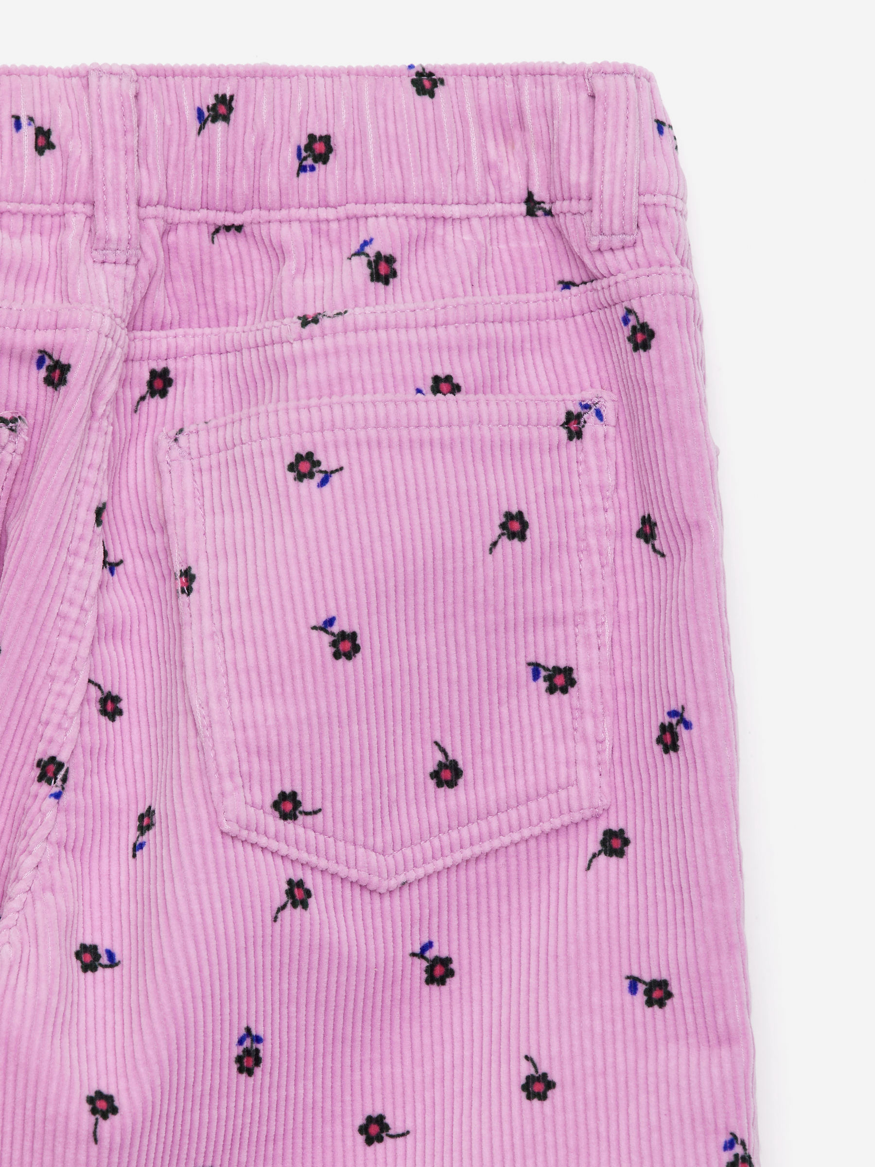 Wide Corduroy Trousers - Pink/Floral - Loose fit - Children - StillMedia/DescriptiveDetail - 3