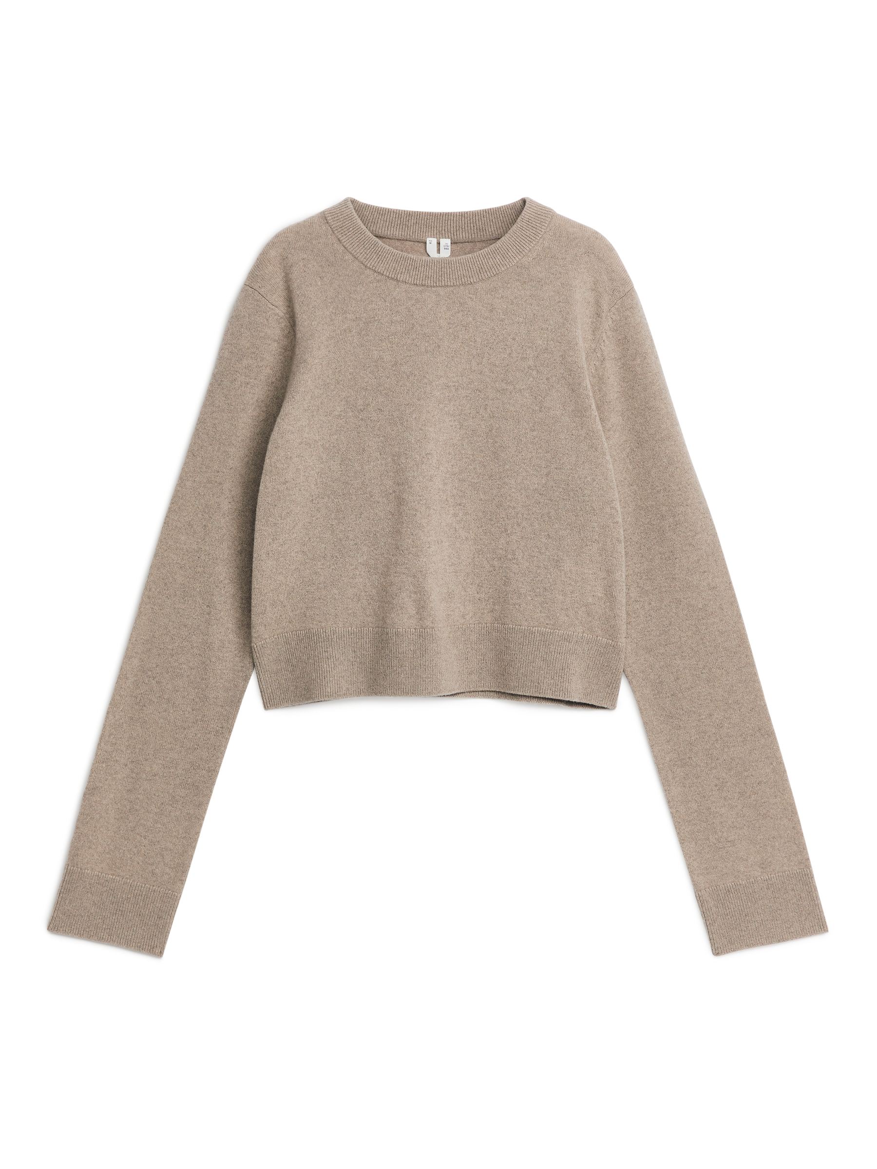 Pull court en cachemire-#D0C2AA-3564