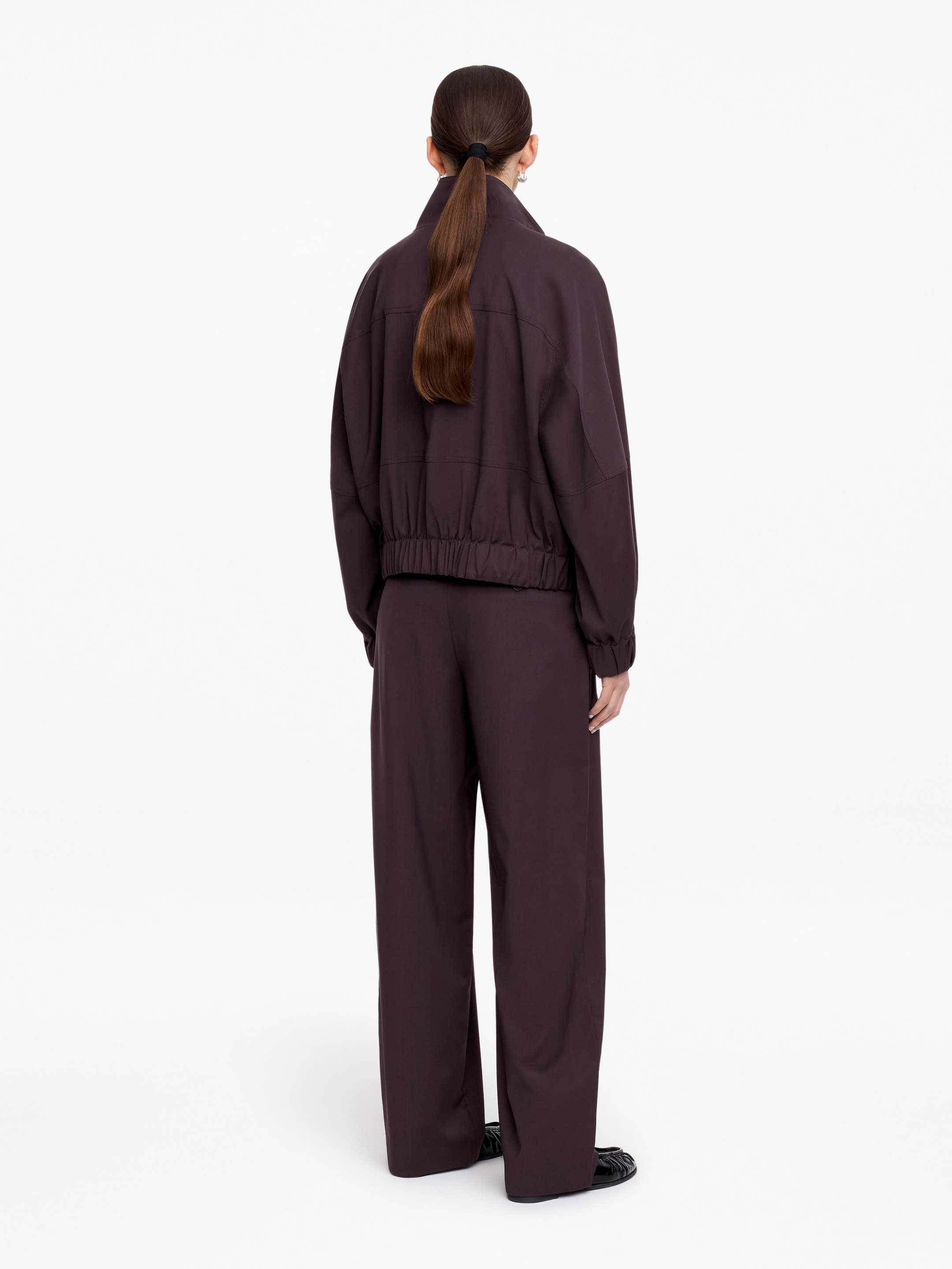 Wide Tailored Trousers - Dark Brown - Loose fit - Women - StillMedia/Lookbook - 5