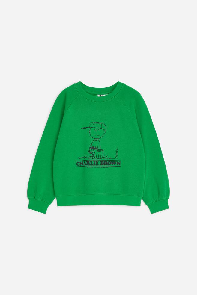 Peanuts Sweatshirt - Green/Grey - 1
