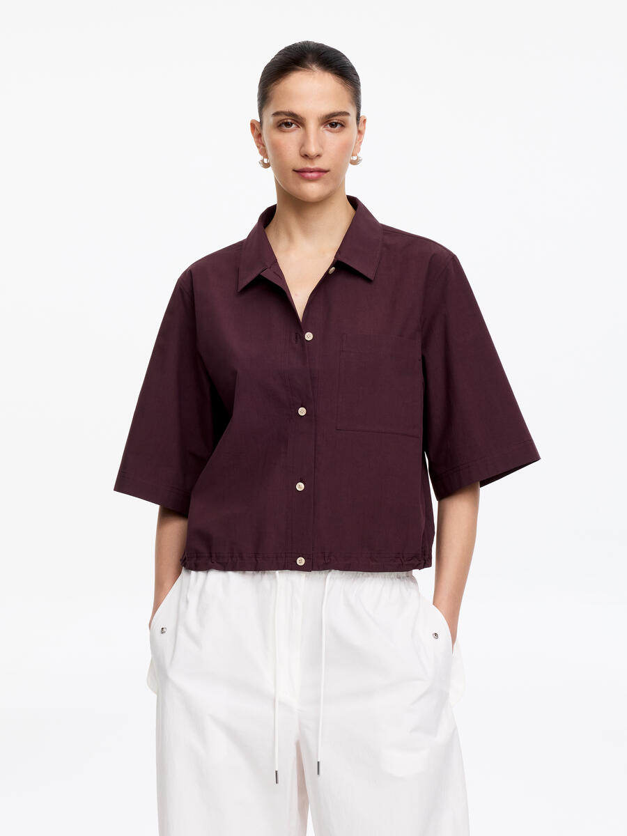 ARKET Women's  Cotton Short-Sleeve Shirt Purple,  size L