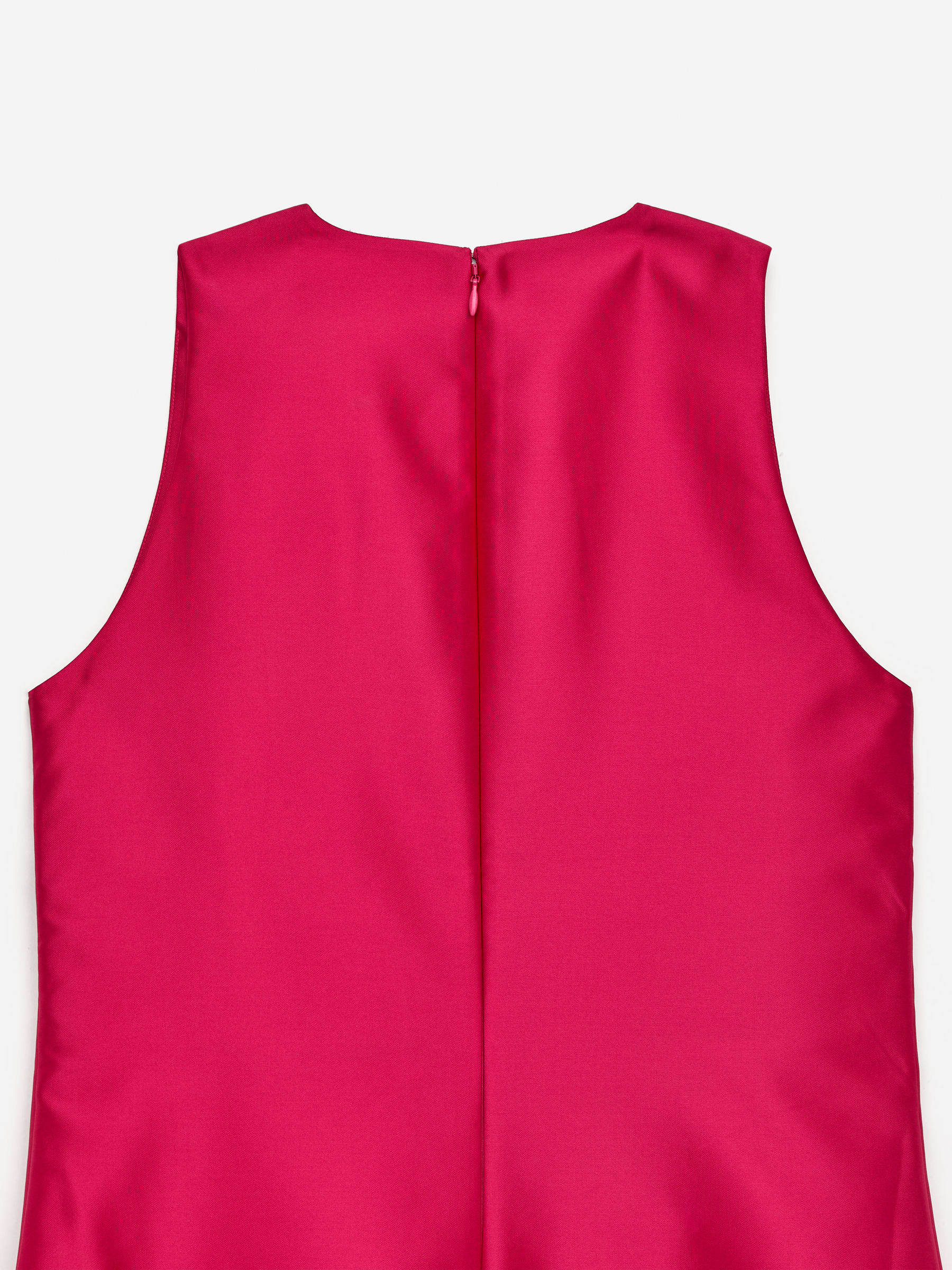 Sculptural V-Neck Dress - Raspberry Red - Regular fit - Women - StillMedia/DescriptiveDetail - 1