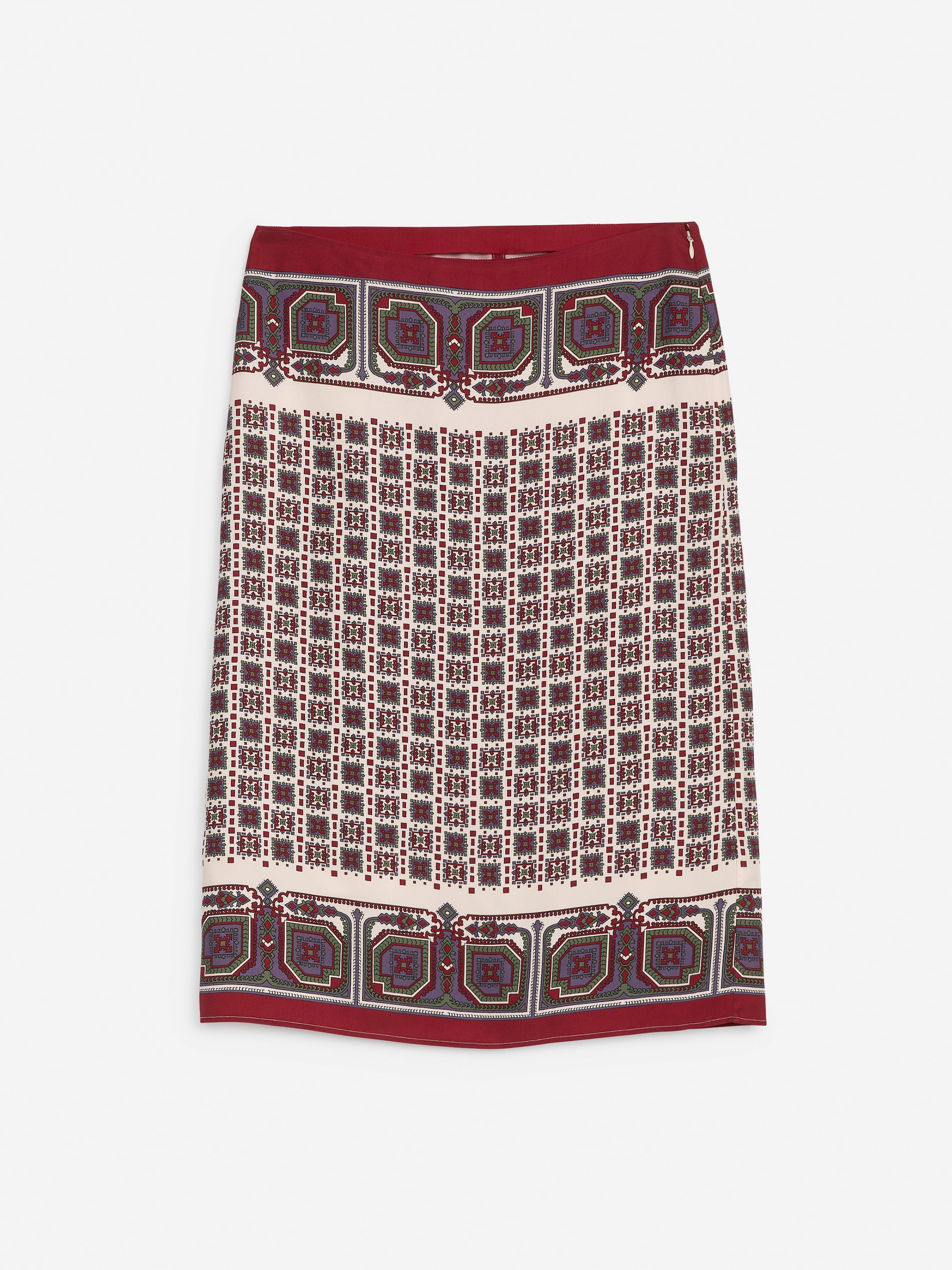 Print Pencil Skirt--13140