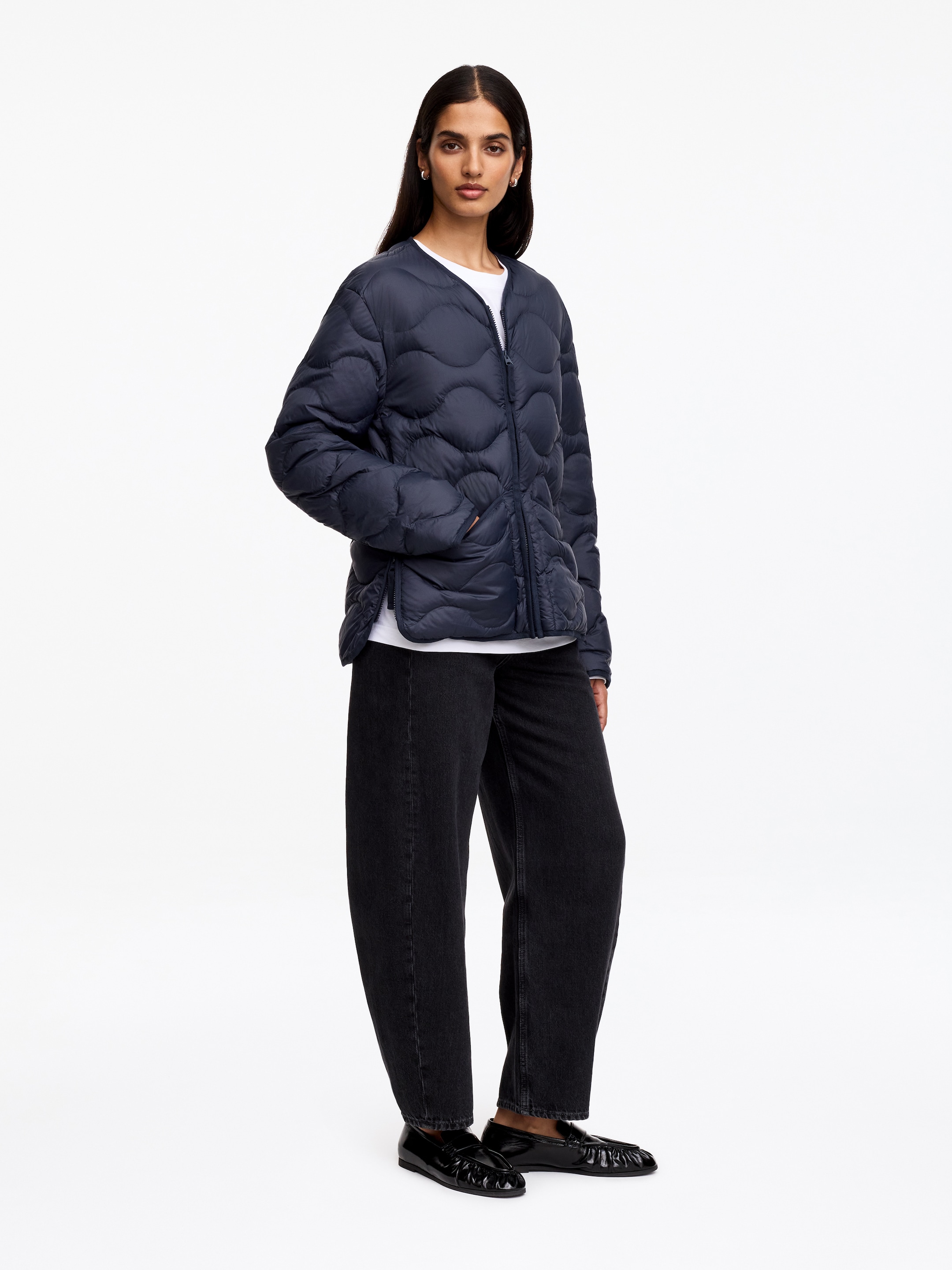 Re:Down Quilted Liner Jacket - Dark Blue - Regular fit - women - StillMedia/Lookbook - 4