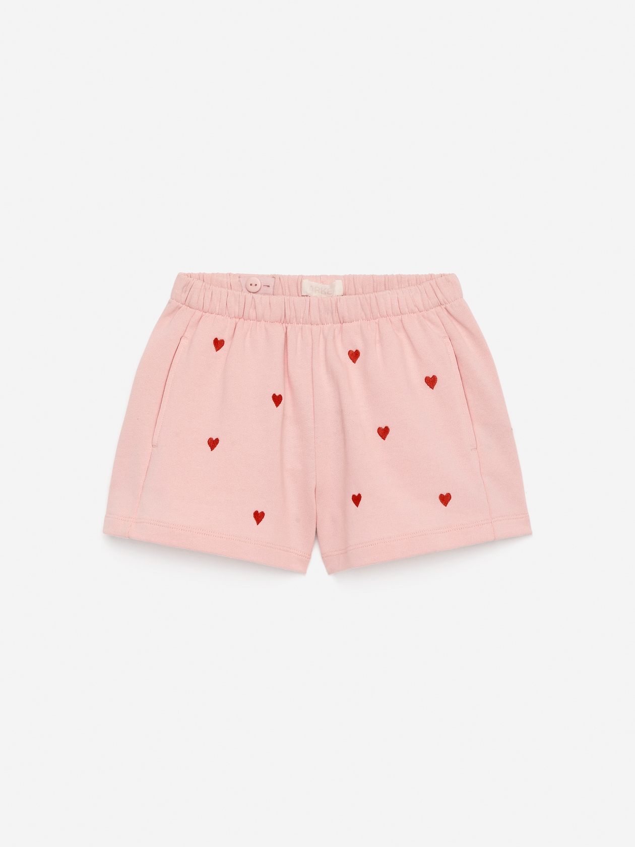 Pantalones cortos de rizo francés - Rosa/corazones rojos - NIÑOS | H&M ES