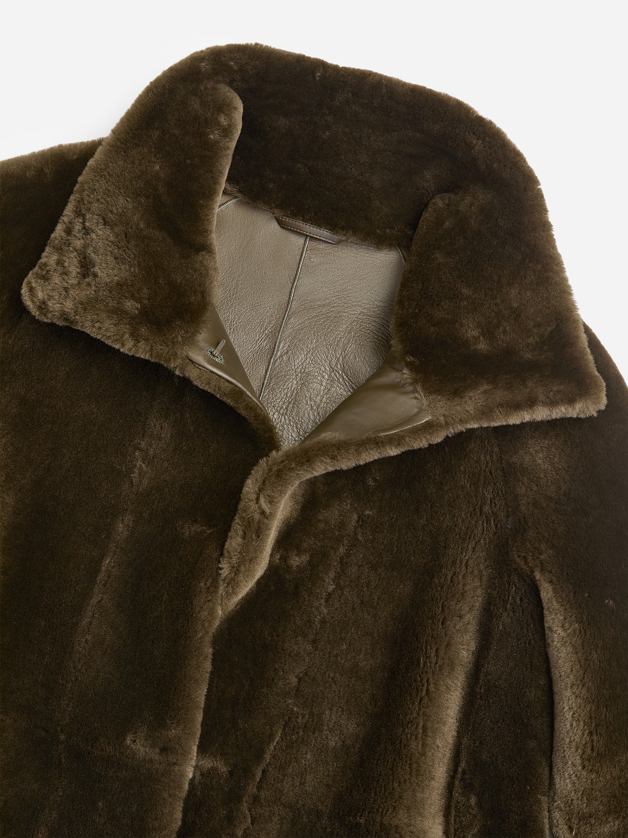Cappotto in shearling dalla vestibilità rilassata - Verde scuro - Relaxed fit - women - StillMedia/DescriptiveDetail - 1
