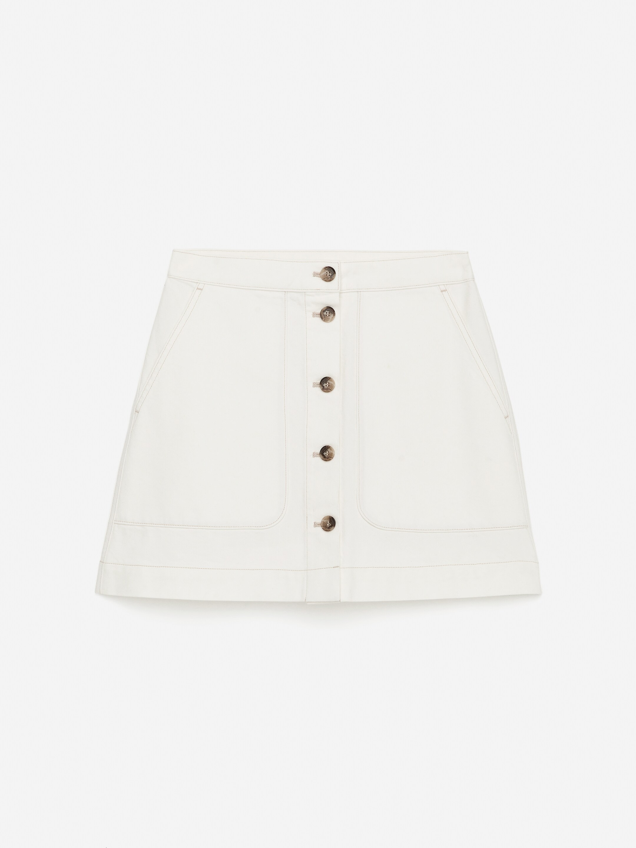 Vis større bilde: Denimskjørt - Hvit - DAME | H&M NO 5