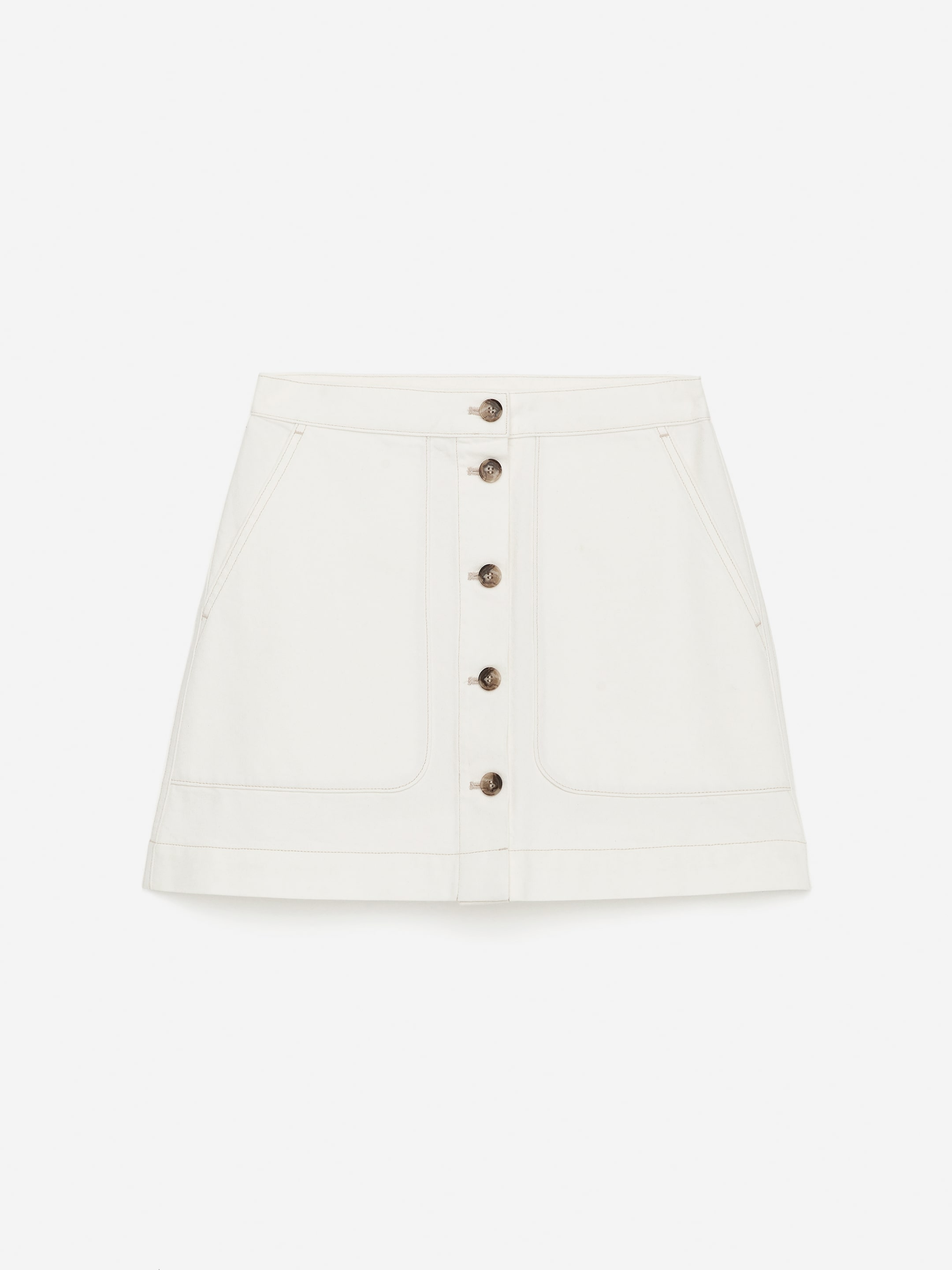 Denim Skirt-#F4F3E9-15718