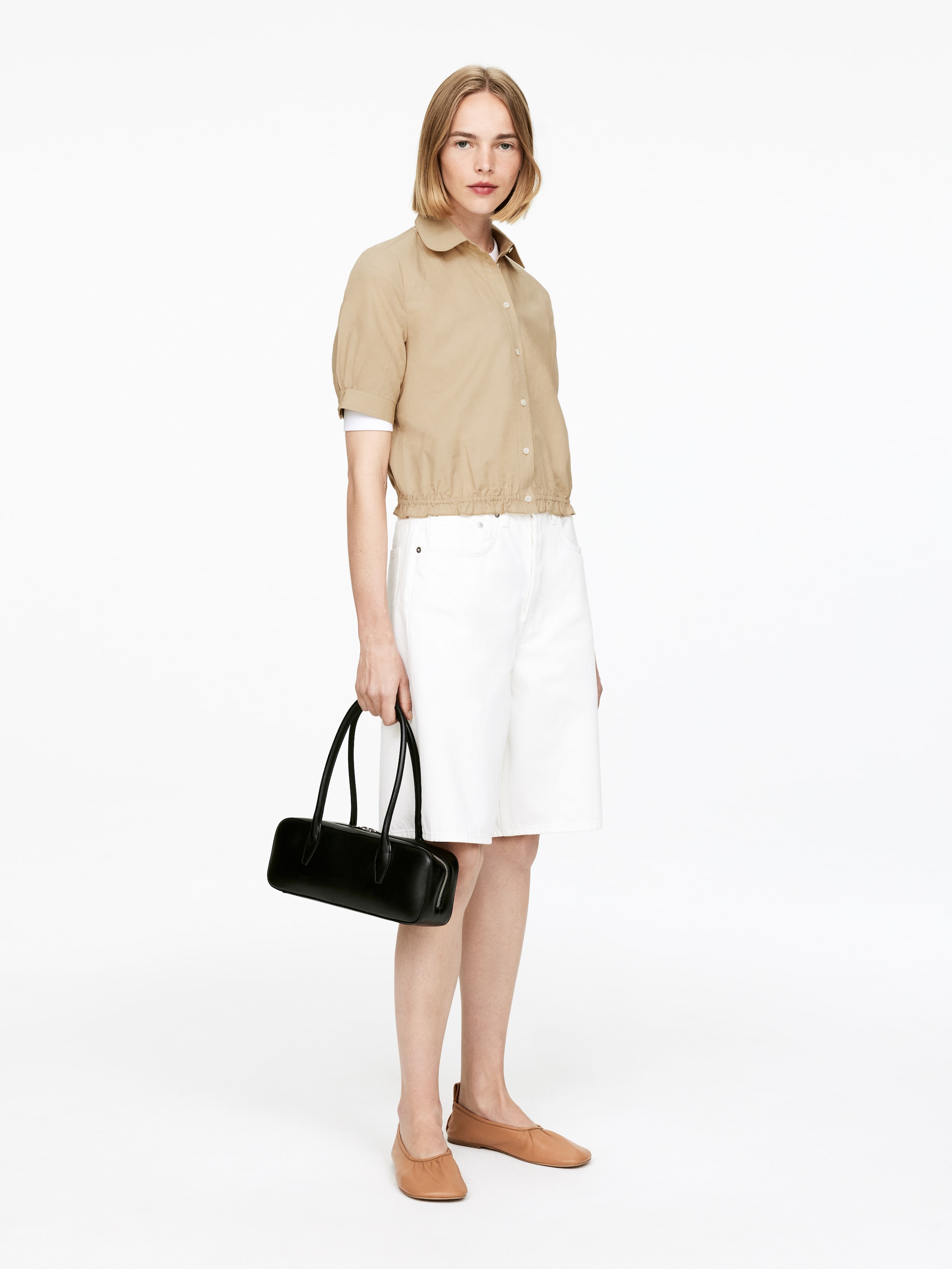 Agrandir l'image: Chemisier à col rond - Beige - FEMME | H&M FR 2