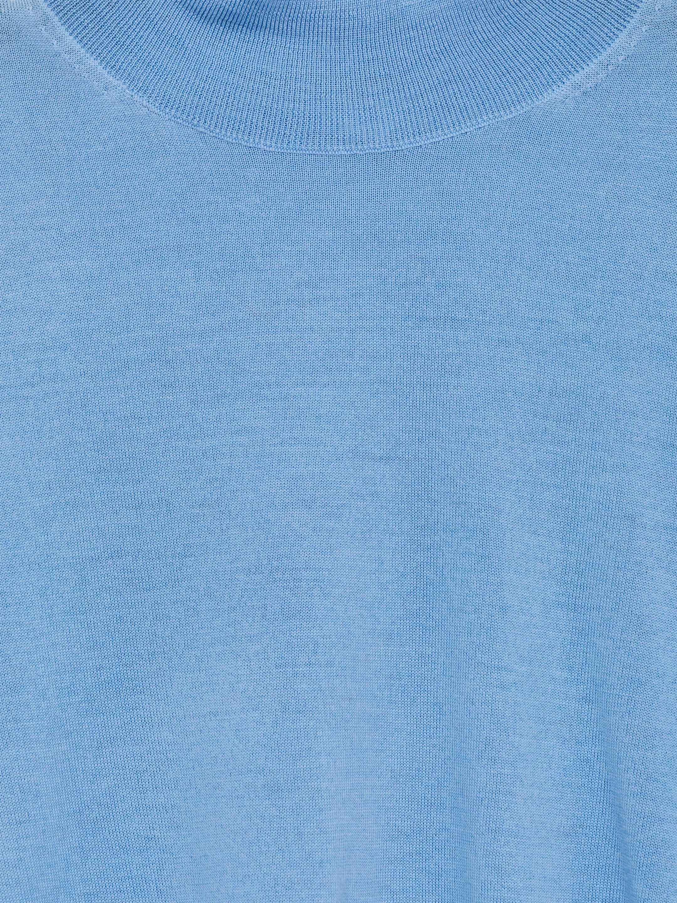 Pull à manches courtes et col roulé - Bleu ciel - Regular fit - Femme - StillMedia/DescriptiveDetail - 1