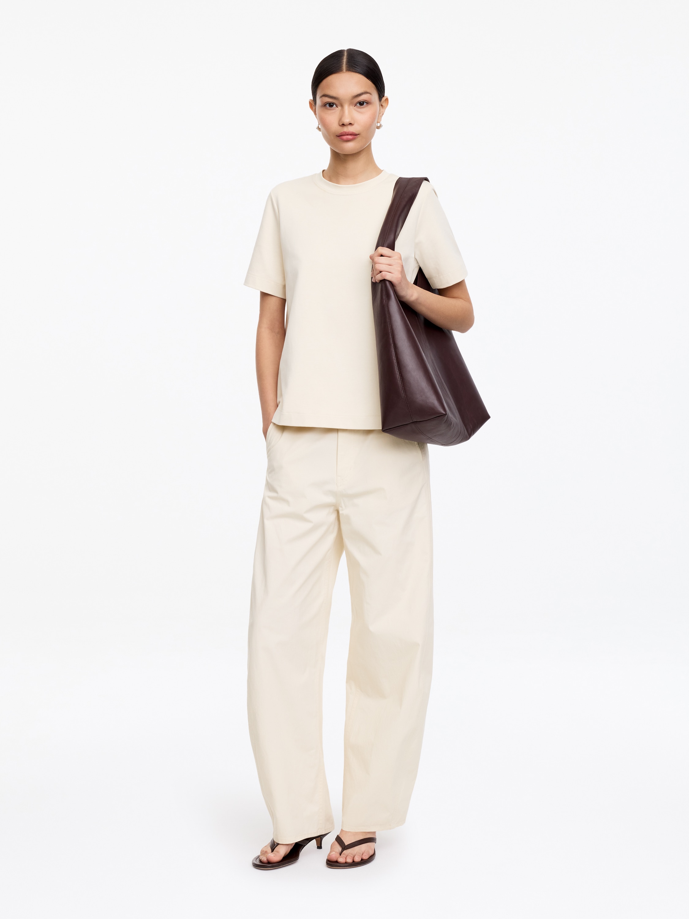 Broek met barrel-pijpen