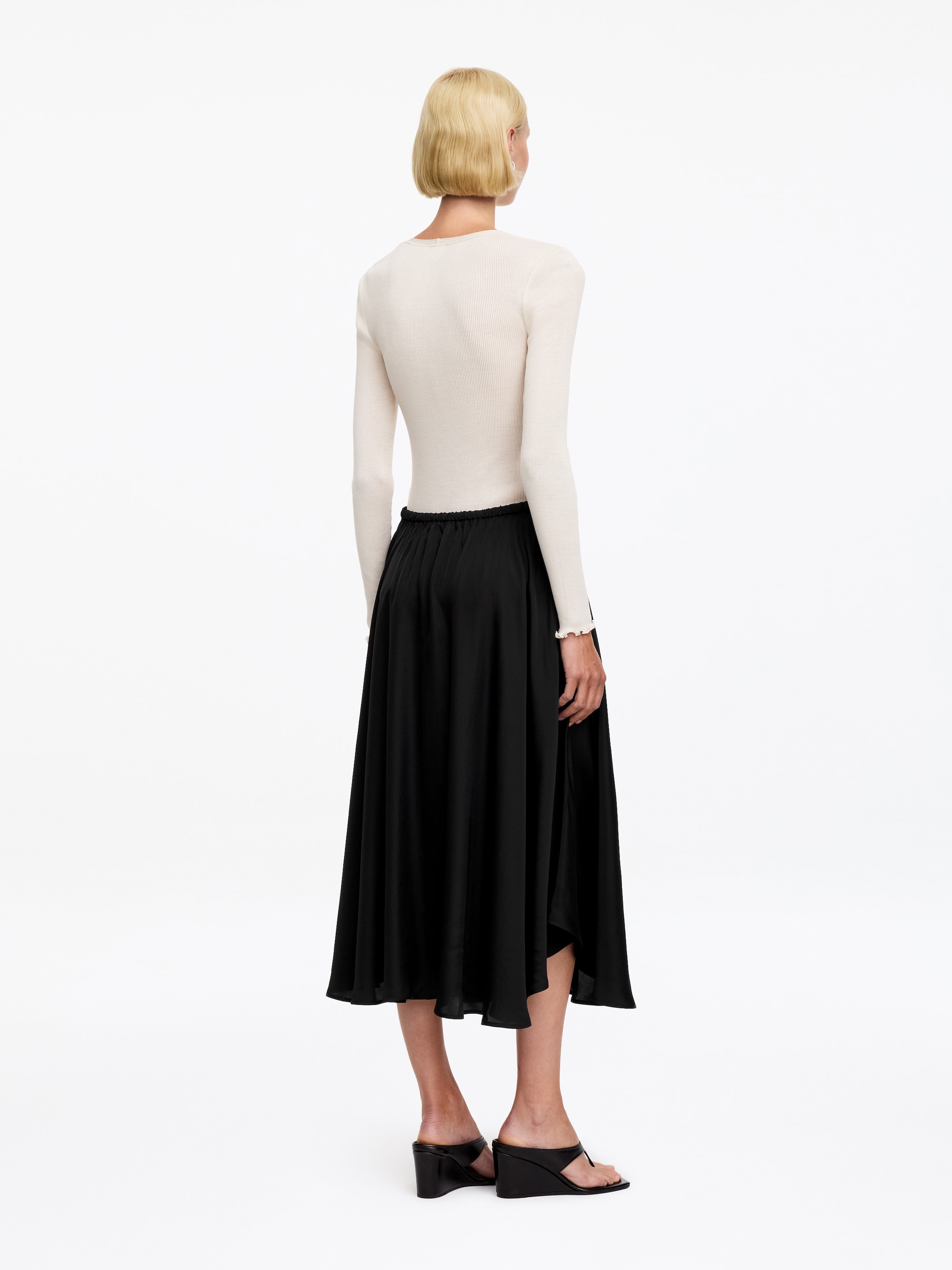 Gonna ampia con coulisse - Nero - Regular fit - women - StillMedia/Lookbook - 2