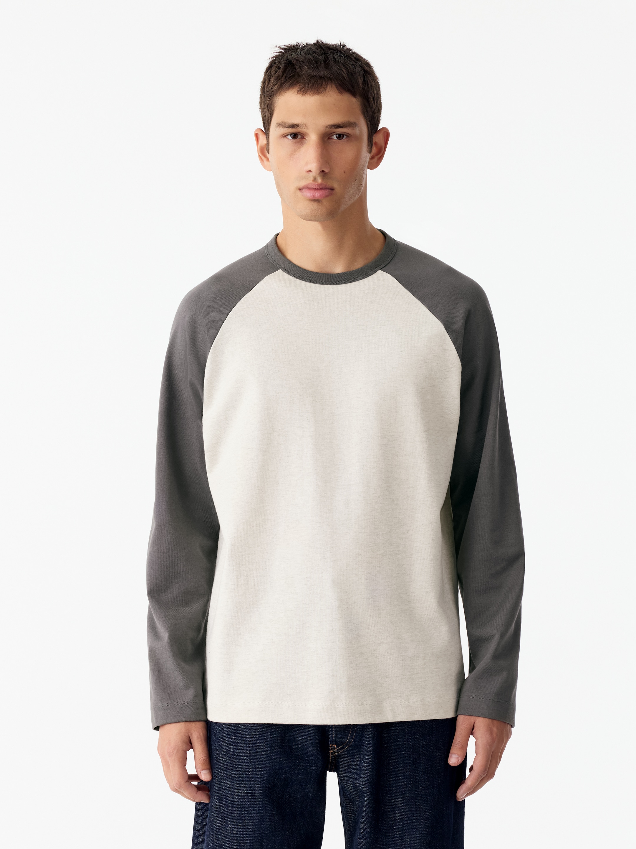 T-shirt stile baseball-Grey-21312