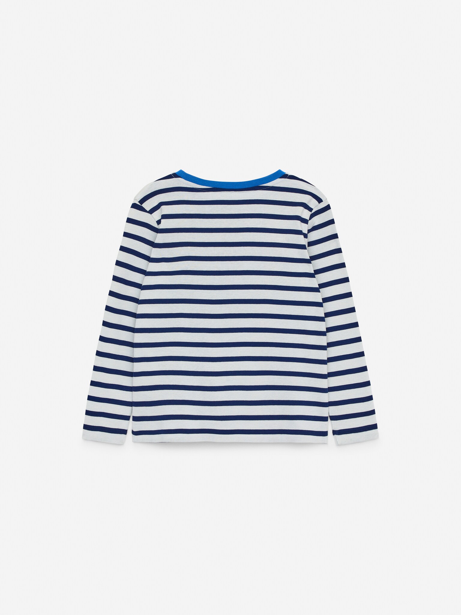 Long-Sleeved T-Shirt - White/Dark Blue/Off White/Red - 3