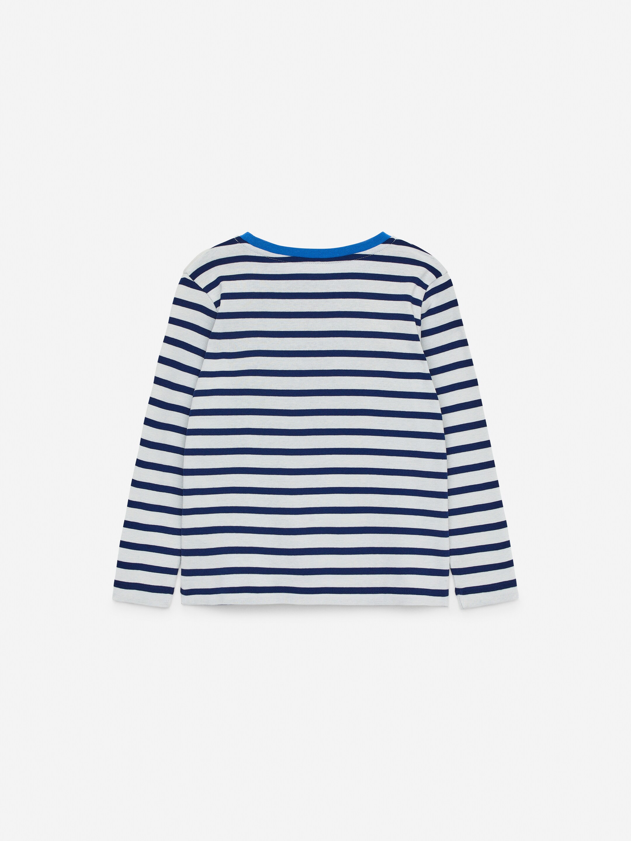 View larger image: Long-Sleeved T-Shirt - White/Dark Blue - Kids | H&M GB 2