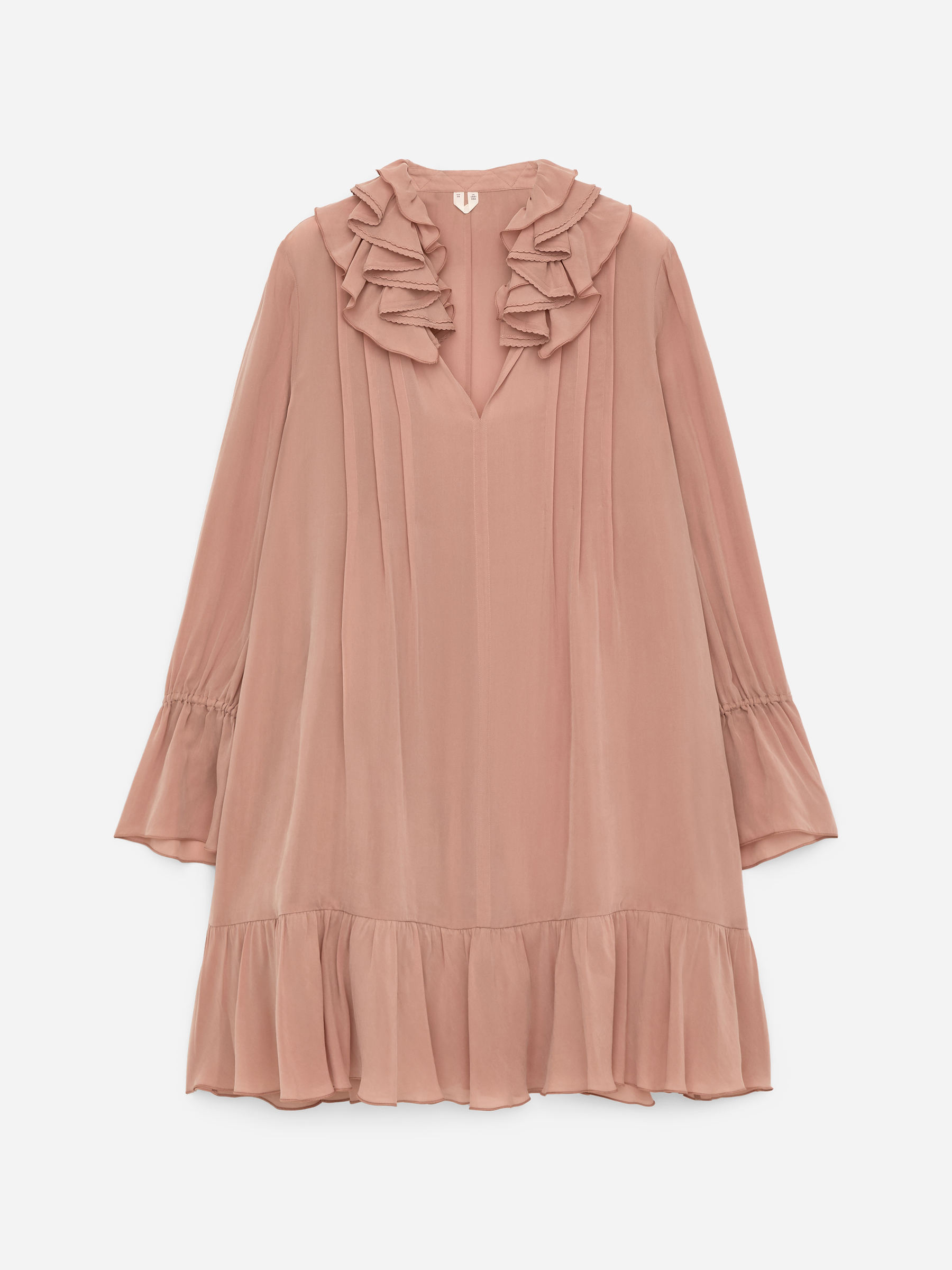 Frill Dress-#AF877D-17576