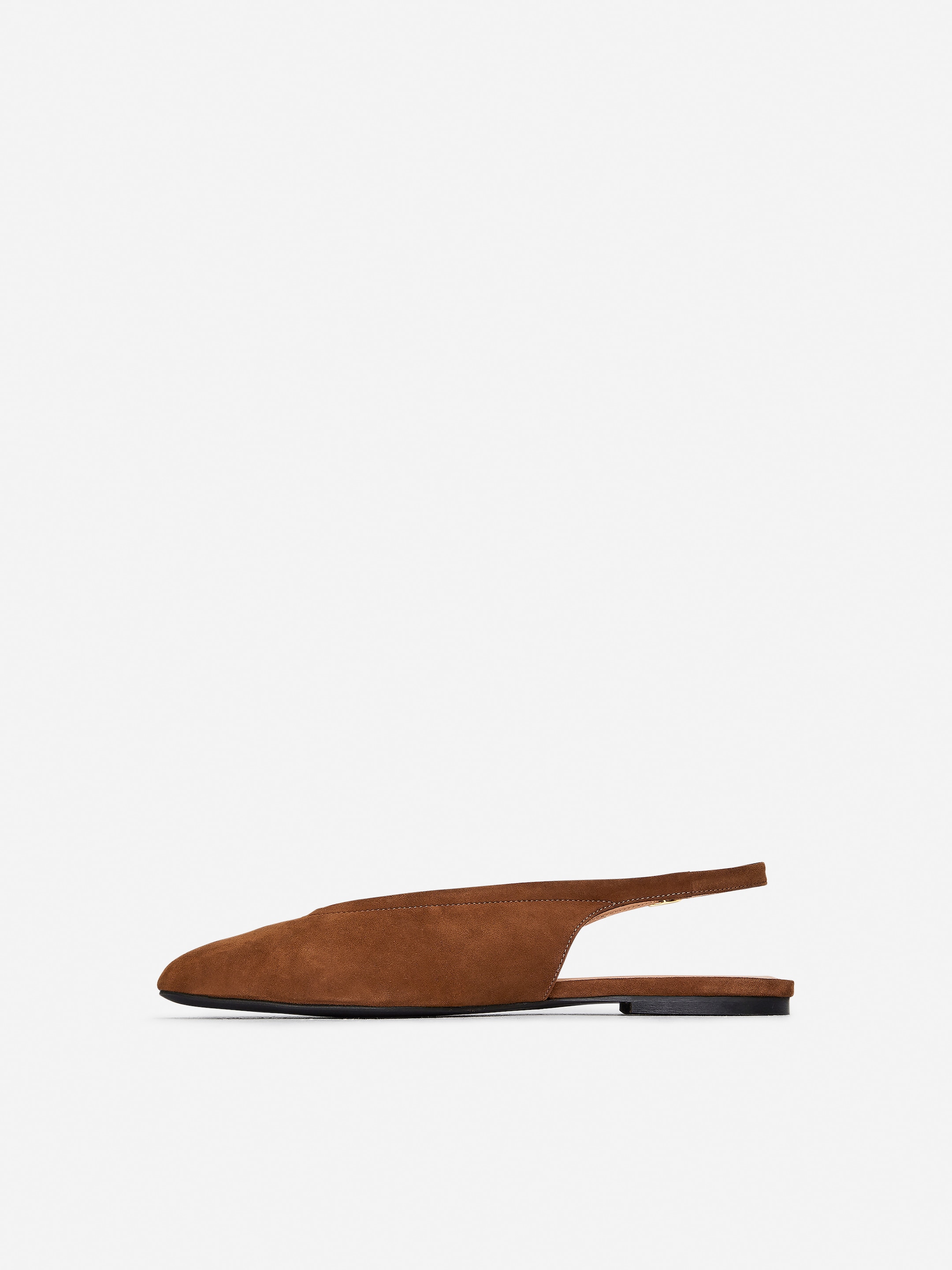 Grotere afbeelding bekijken: Suède ballerina's met slingback - Brown - DAMES | H&M BE 5